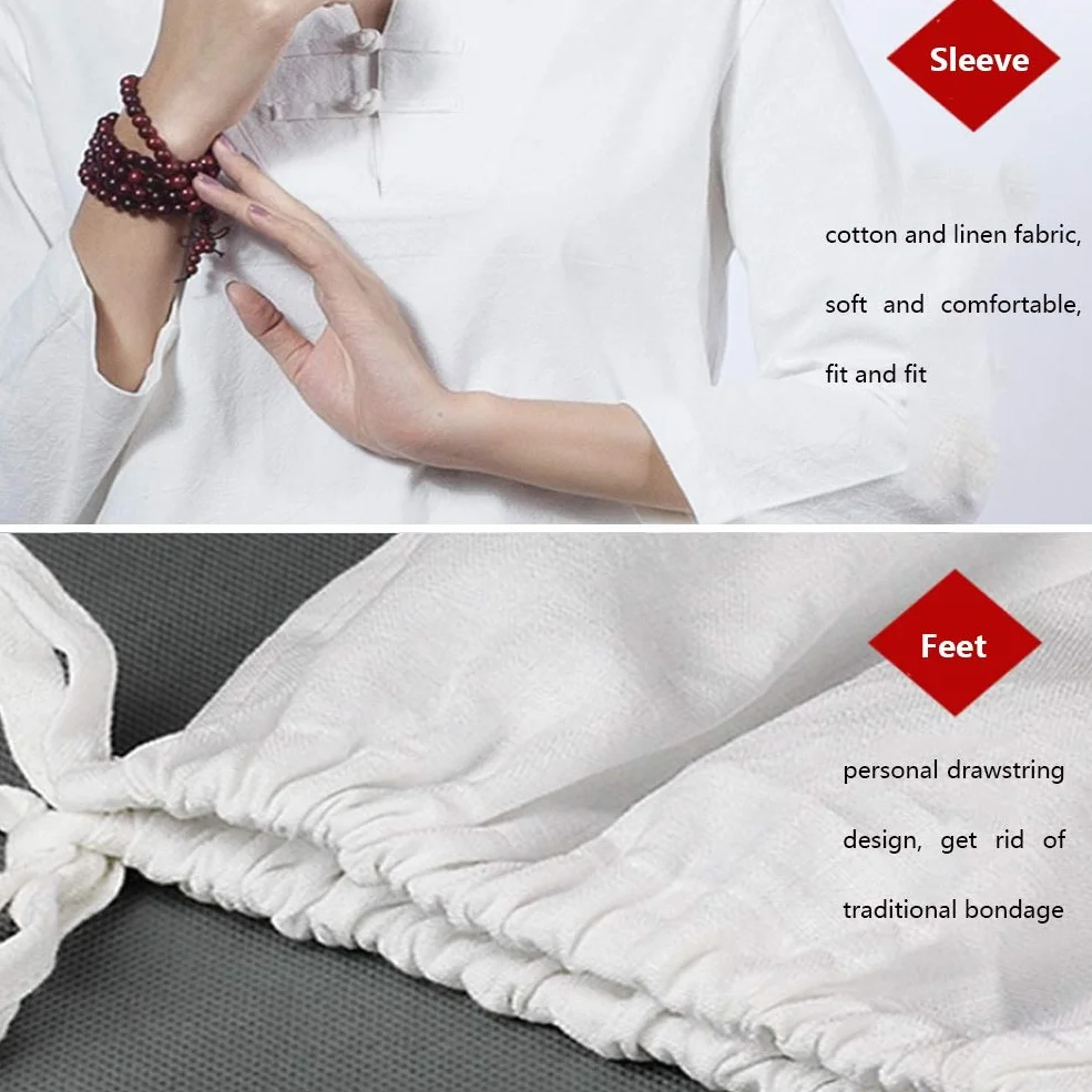 Tai Chi Uniform Odzież Unisex Chińska Tradycyjna Bawełna Jedwab Stretch Taichi Garnitur Tai Chi Ćwiczenia Taekwondo Trening Wing Chun Zen Medytacja Odzież