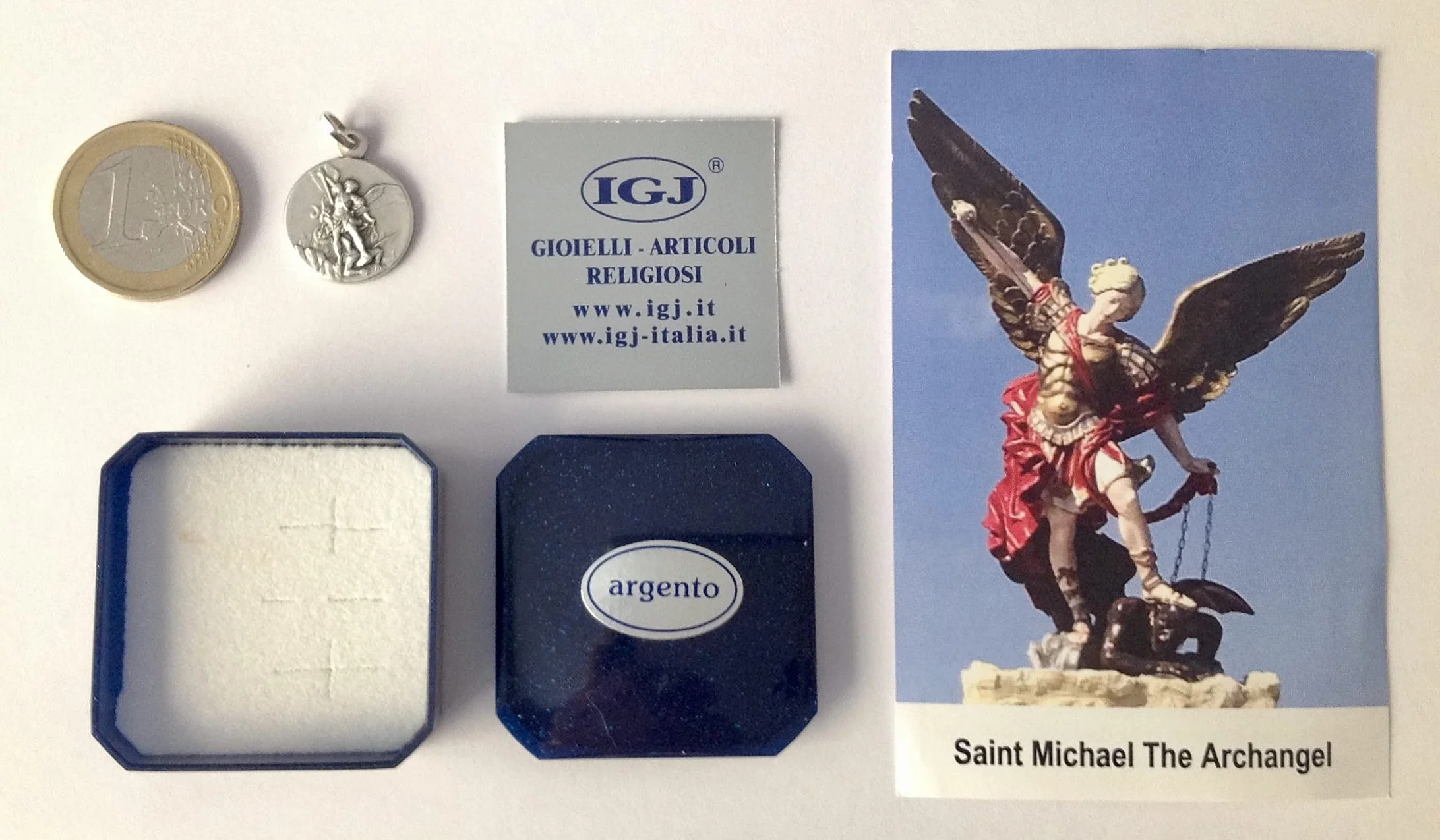 Medalion archanioła Michael - patron ścigania przestępstw - 100% Made in Italy