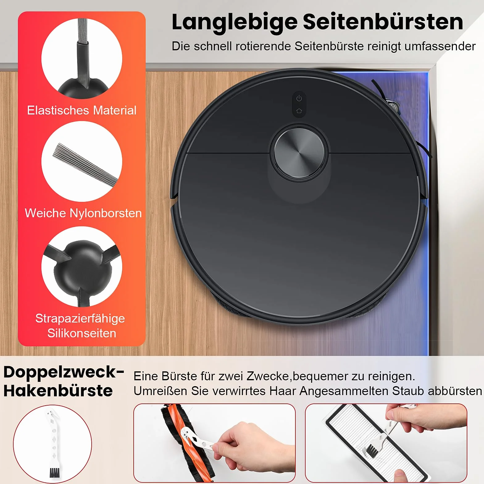 Zestaw akcesoriów do robota odkurzającego Xiaomi X20 Max / X20 Pro, 2 szczotki główne, 6 worków, 6 podkładek, 4 filtry HEPA, 6 szczotek bocznych