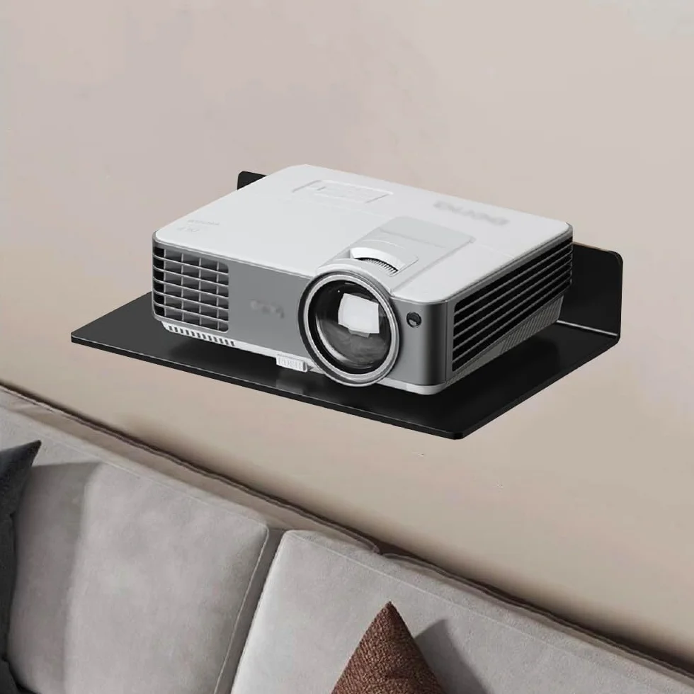 Uchwyt ścienny do projektora, pływająca półka na DVD, router WiFi, konsolę