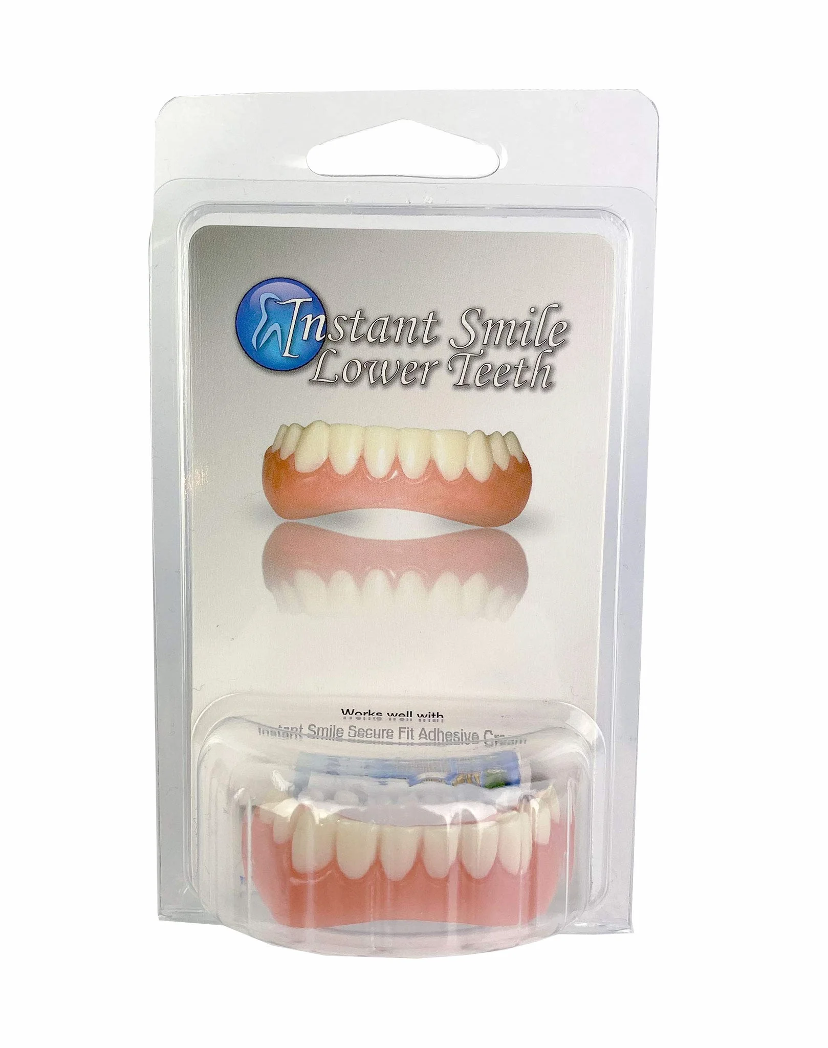 Instant Smile Ręcznie robione zęby kosmetyczne, naturalny odcień, wygodna dolna okleina, 1 rozmiar pasuje do większości