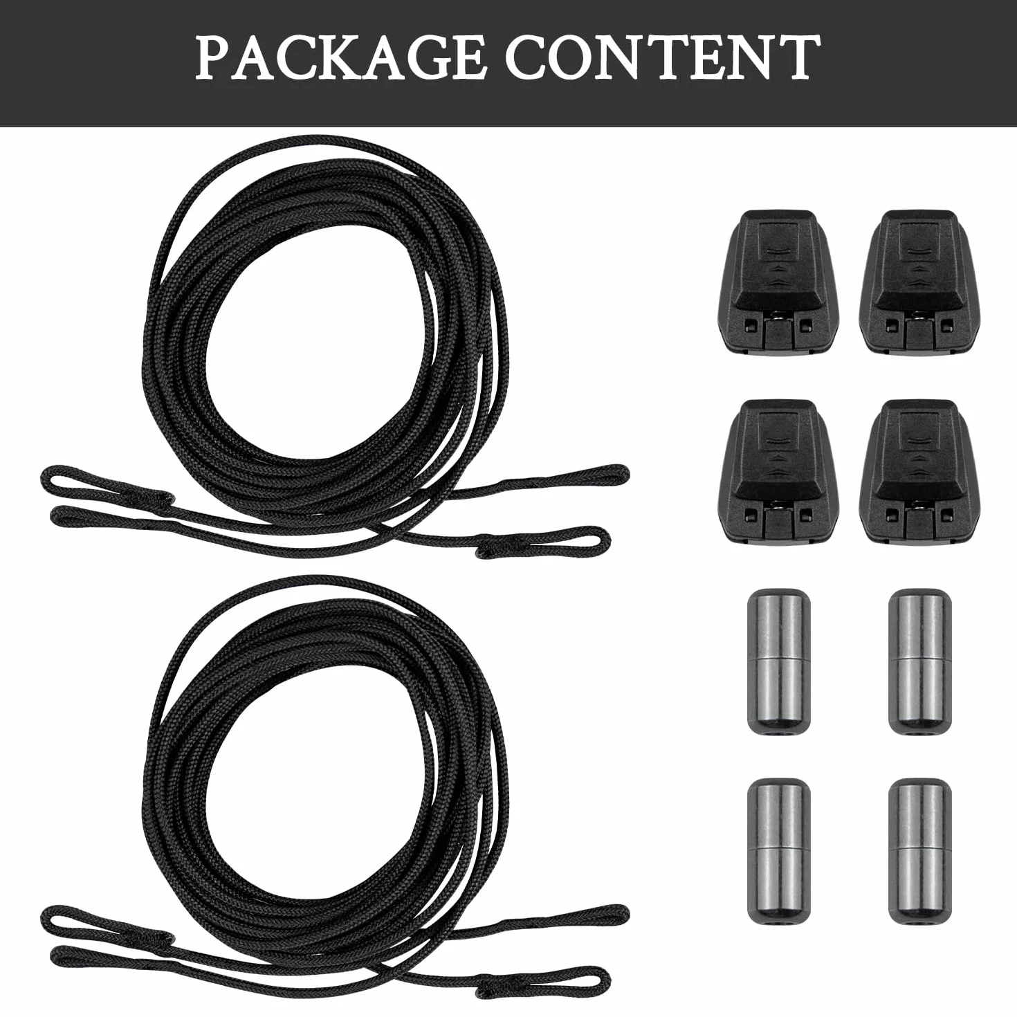 Endoto 2 Pary Elastyczne Sznurówki Bez Wiązania do Salomon Butów, Sznurowadła Zestaw Zamiennik Sznurowadeł Zamienne Shoe Laces Replacement Shoelaces