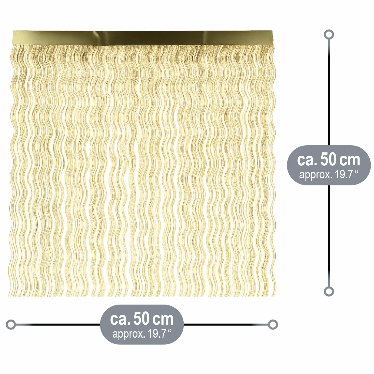 com-four® Lametta zlota girlanda swiateczna 50 cm ozdoba na choinke