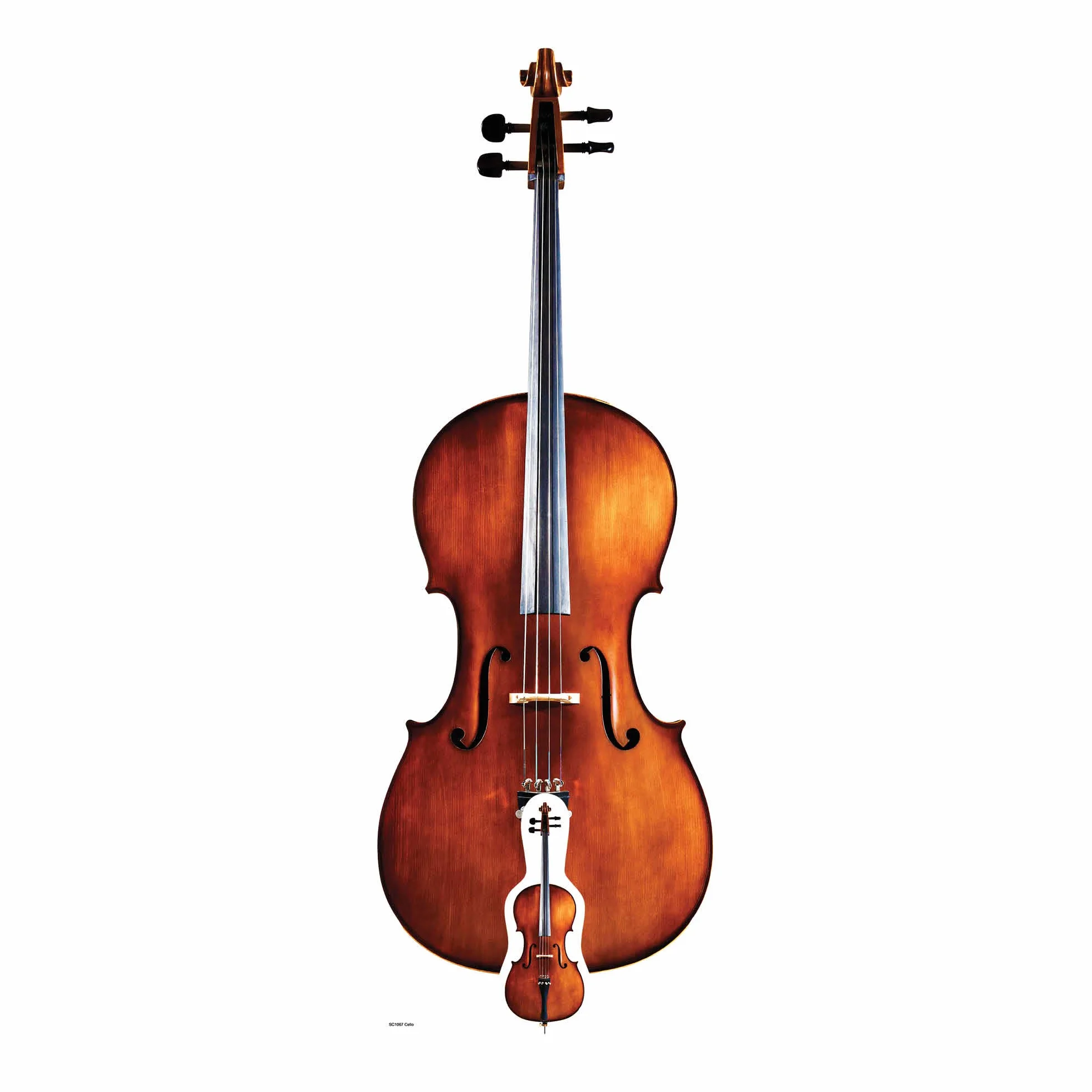 STAR CUTOUTS Life Size wycięty karton wiolonczeli wielokolorowy 121 x 41 x 121 cm
