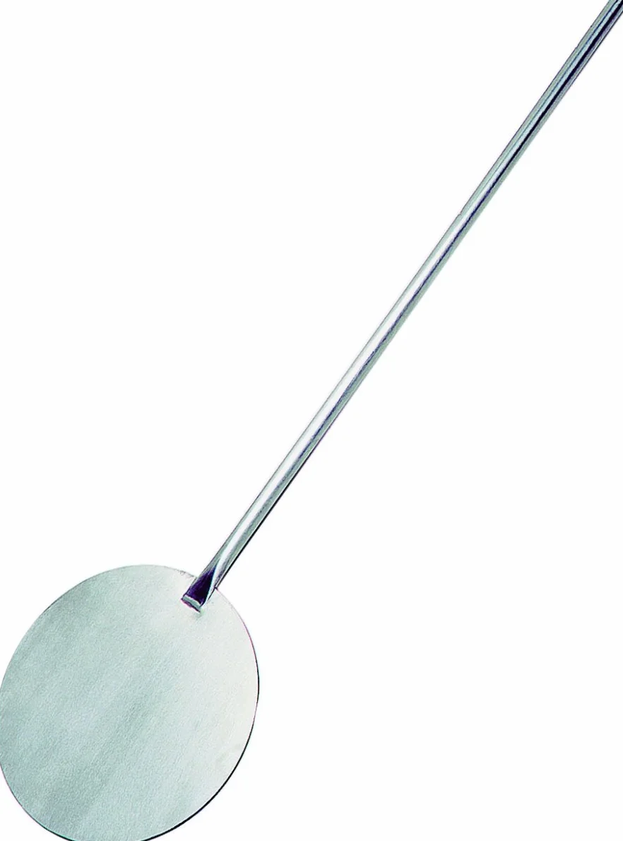 WAS Germany Łopatka do pizzy ze stali chromowo-niklowej, okrągła, Ø 20 cm, łopatka do pizzy i chleba, akcesoria do pieczenia pizzy i chleba w piecu do pizzy, grilla, 2293 600