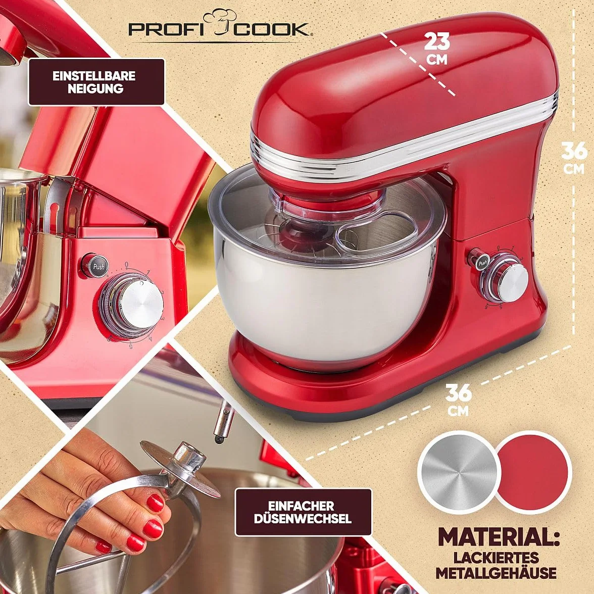 ProfiCook PC KM 1197 Robot Kuchenny 1200 W 5 l
