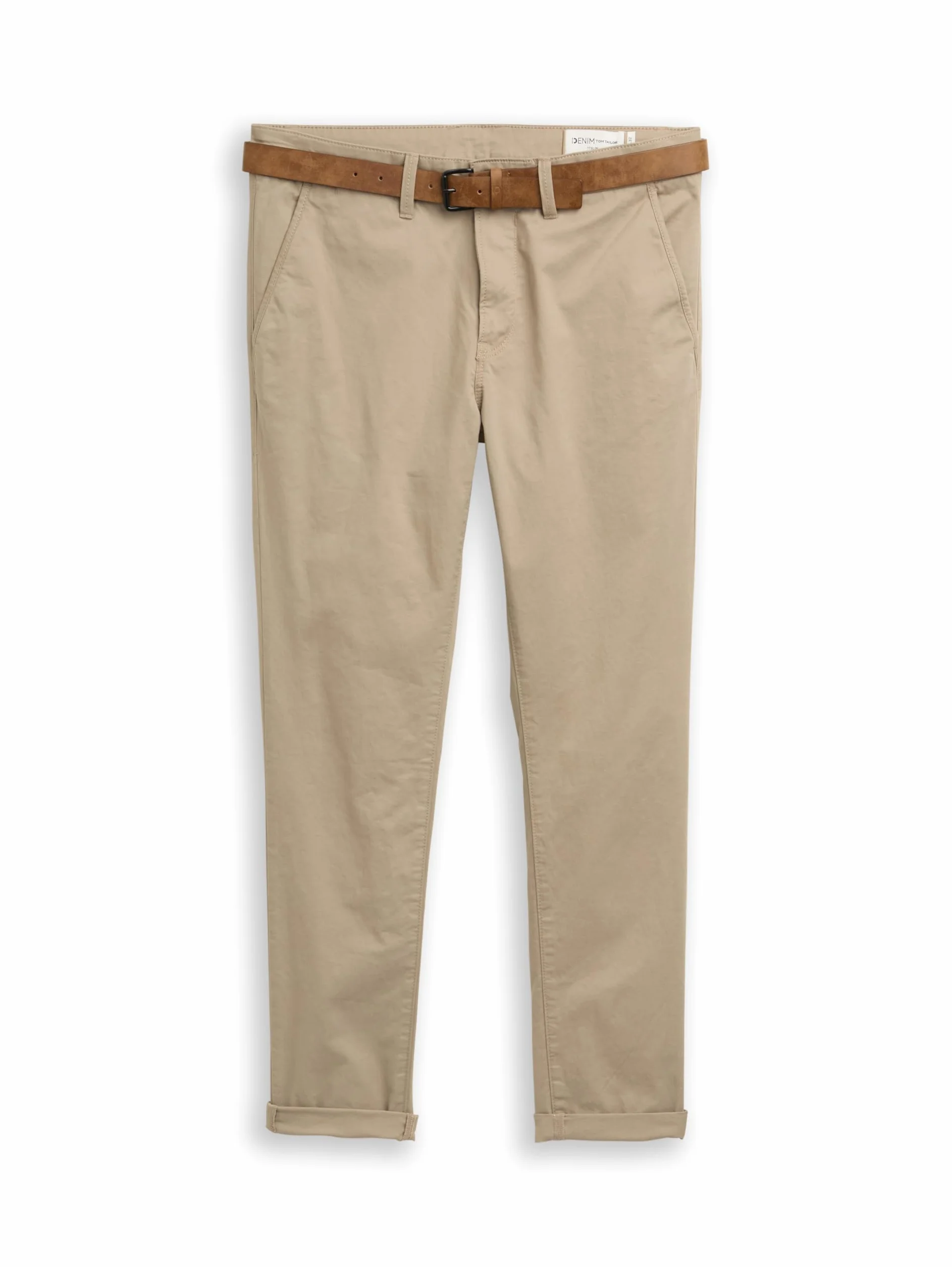 TOM TAILOR Denim Spodnie chinosy z paskiem 1027694 Mężczyźni