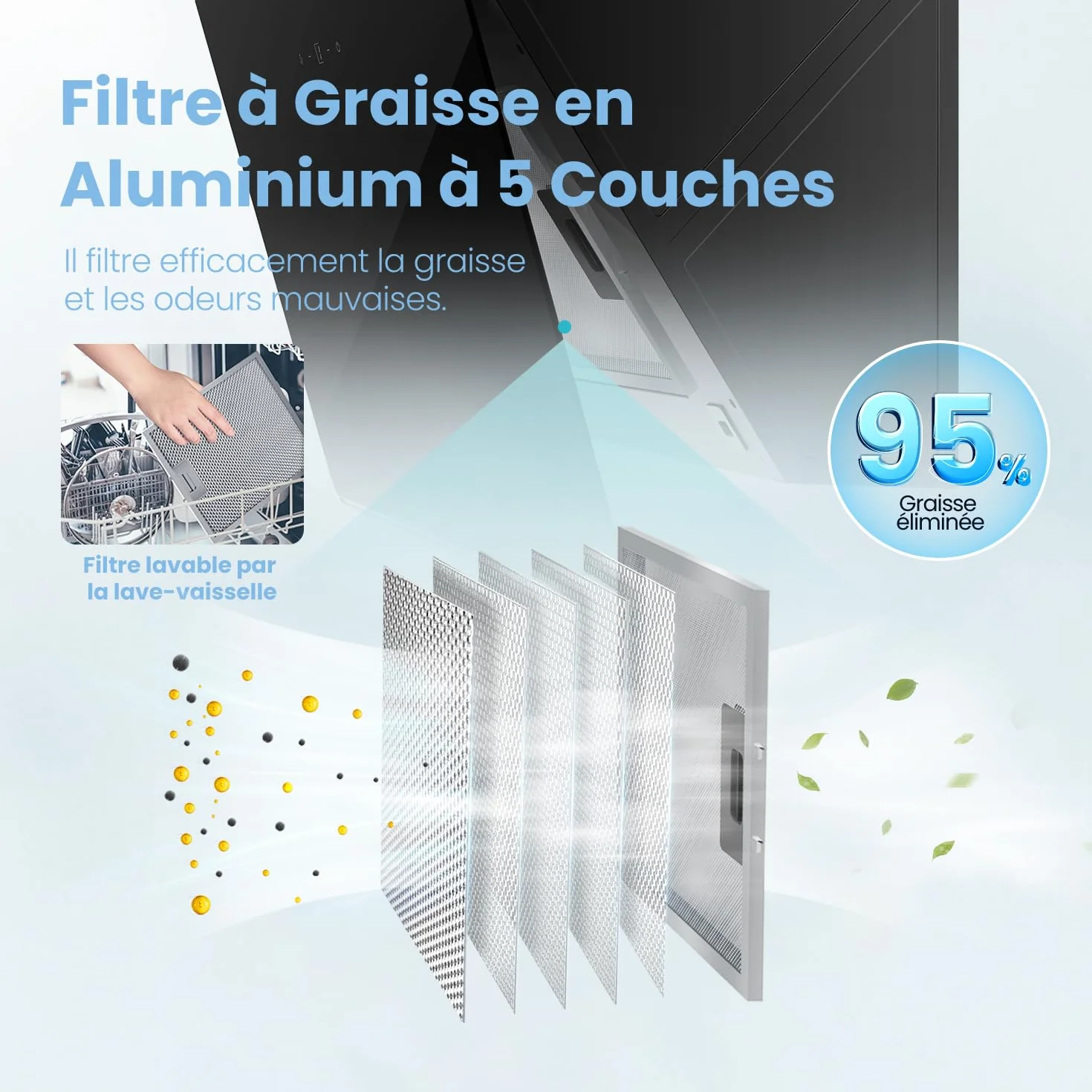 COMFEE okap kuchenny 60 cm KWH-ANGJ64B-60-FR