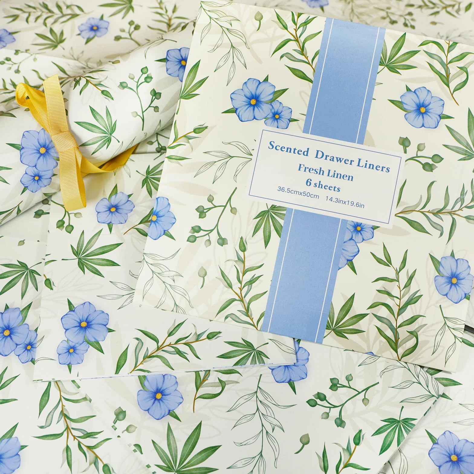 SCENTORINI Papier zapachowy do szuflad 6 arkuszy lnianych aromatów