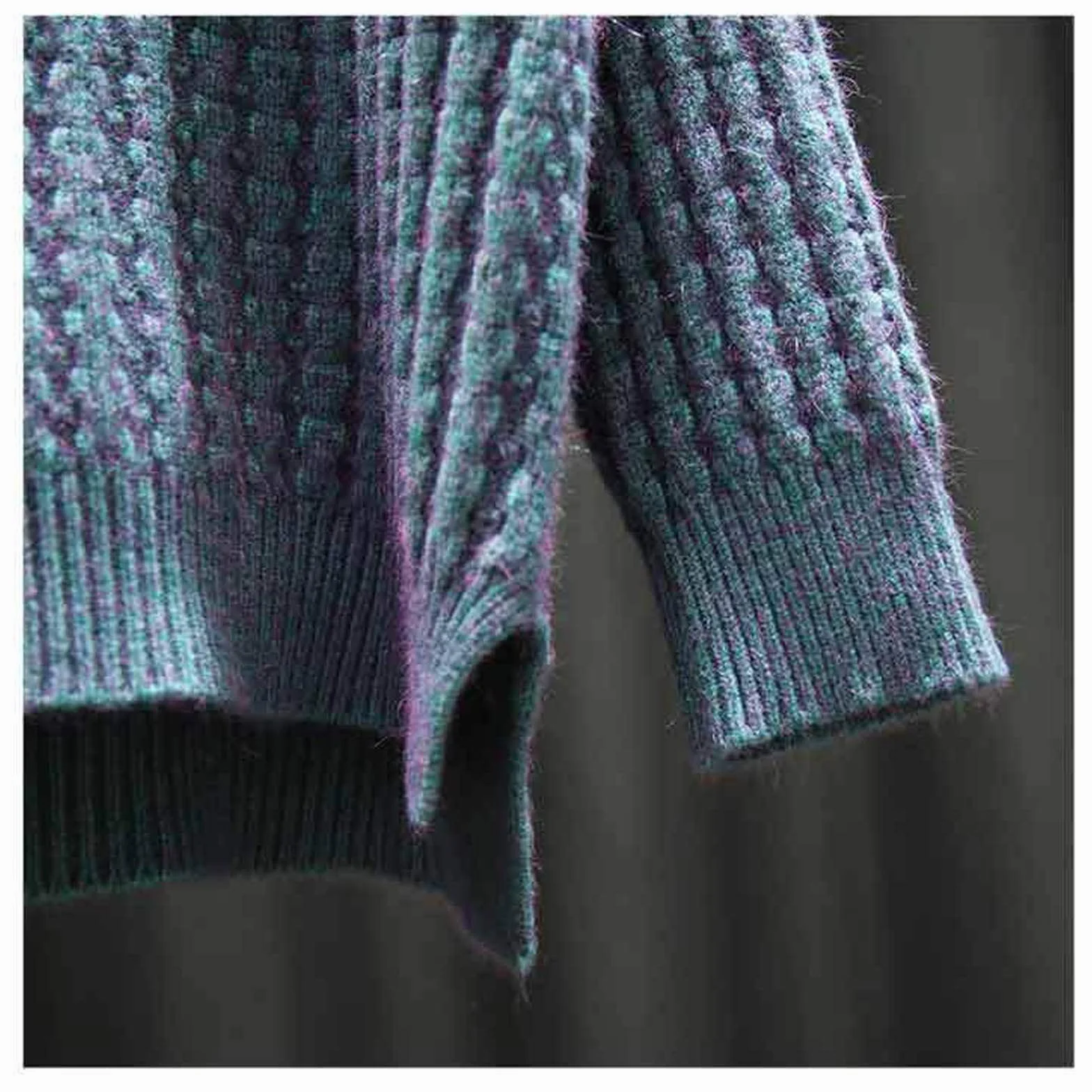 Damski sweter z golfem, bardzo duży sweter o szerokości dzianej z długim rękawem, sweter Jumper zima, luźny, ciepły ubranie, kobiecy elegancki top na co dzień (kolor: A1, rozmiar: L)