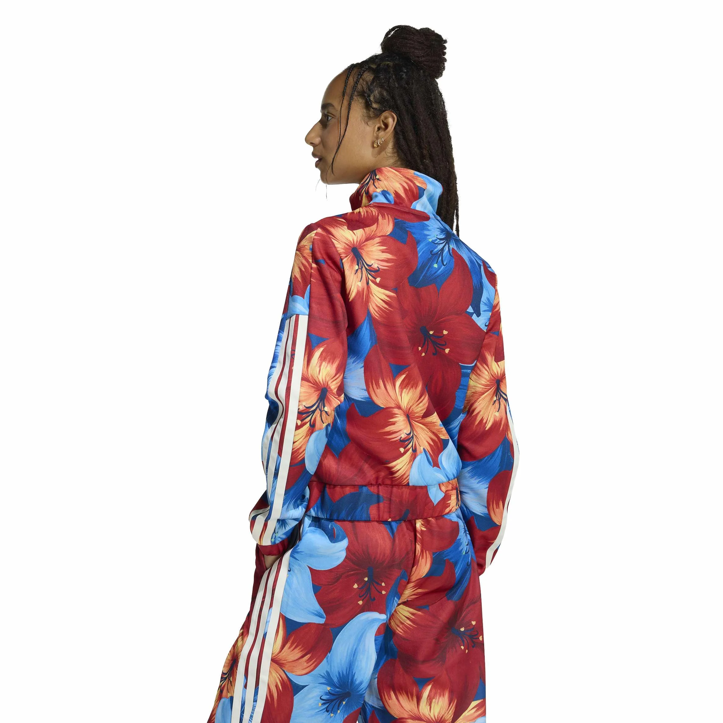 adidas dames ADIDAS x FARM RIO HOUSE OF TIRO TRACK TOP, light blue/tactile red/cream white, L