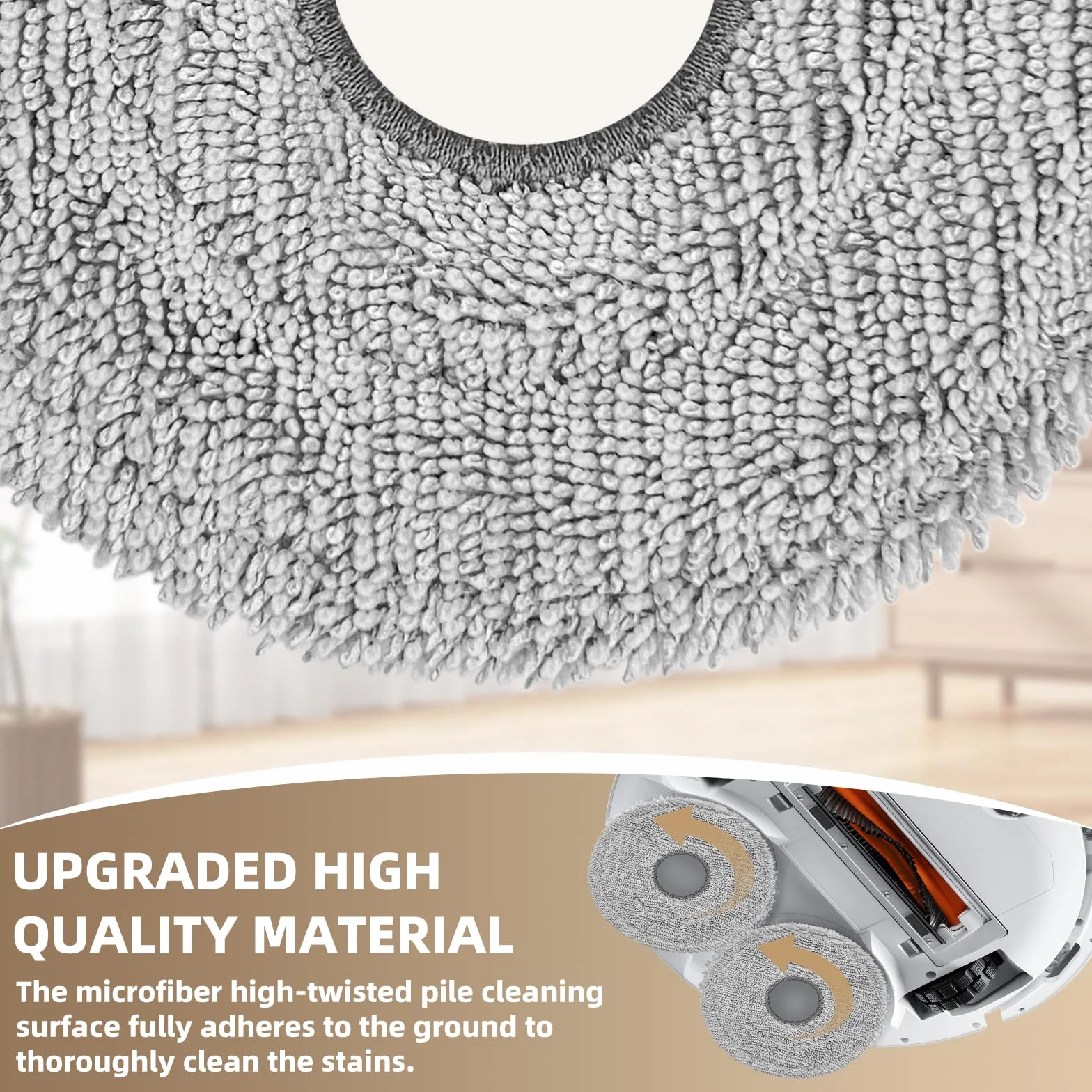Podkładki czyszczące do mopa kompatybilne Dreame X40/L20 Ultra Complete, L40/X30/L10/L10s Pro Ultra, Xiaomi X20 Pro/Max