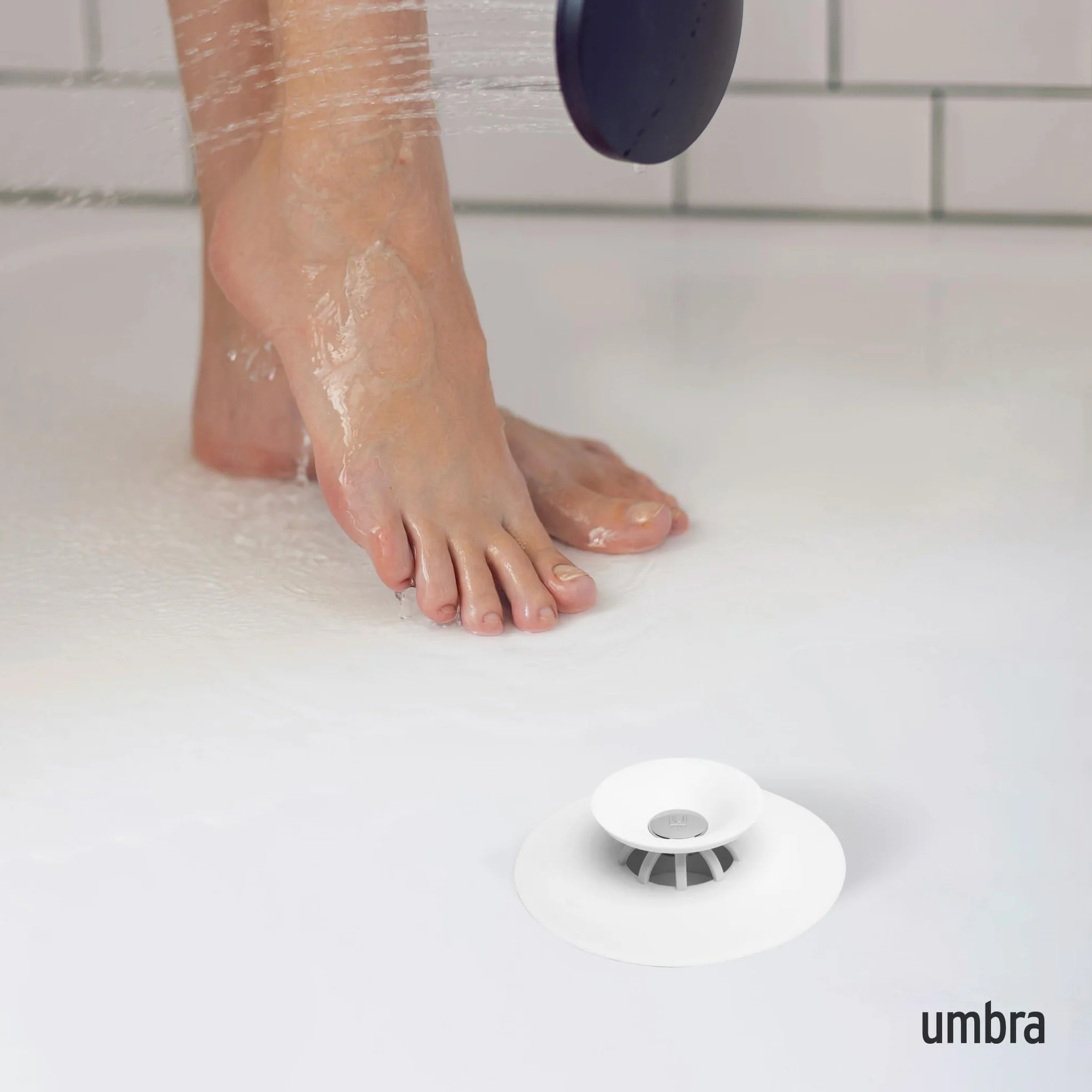 Umbra Korek do Wanny, Biały, 10.2 x 10.2 x 2.5 cm