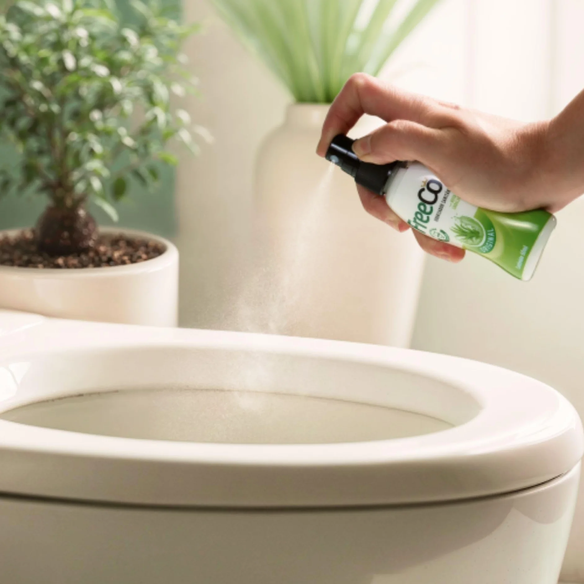 Freeco Spray do WC Blokuje zapach Olejki Eteryczne Zestaw 3x60ml Cytrusowy Lawendowy