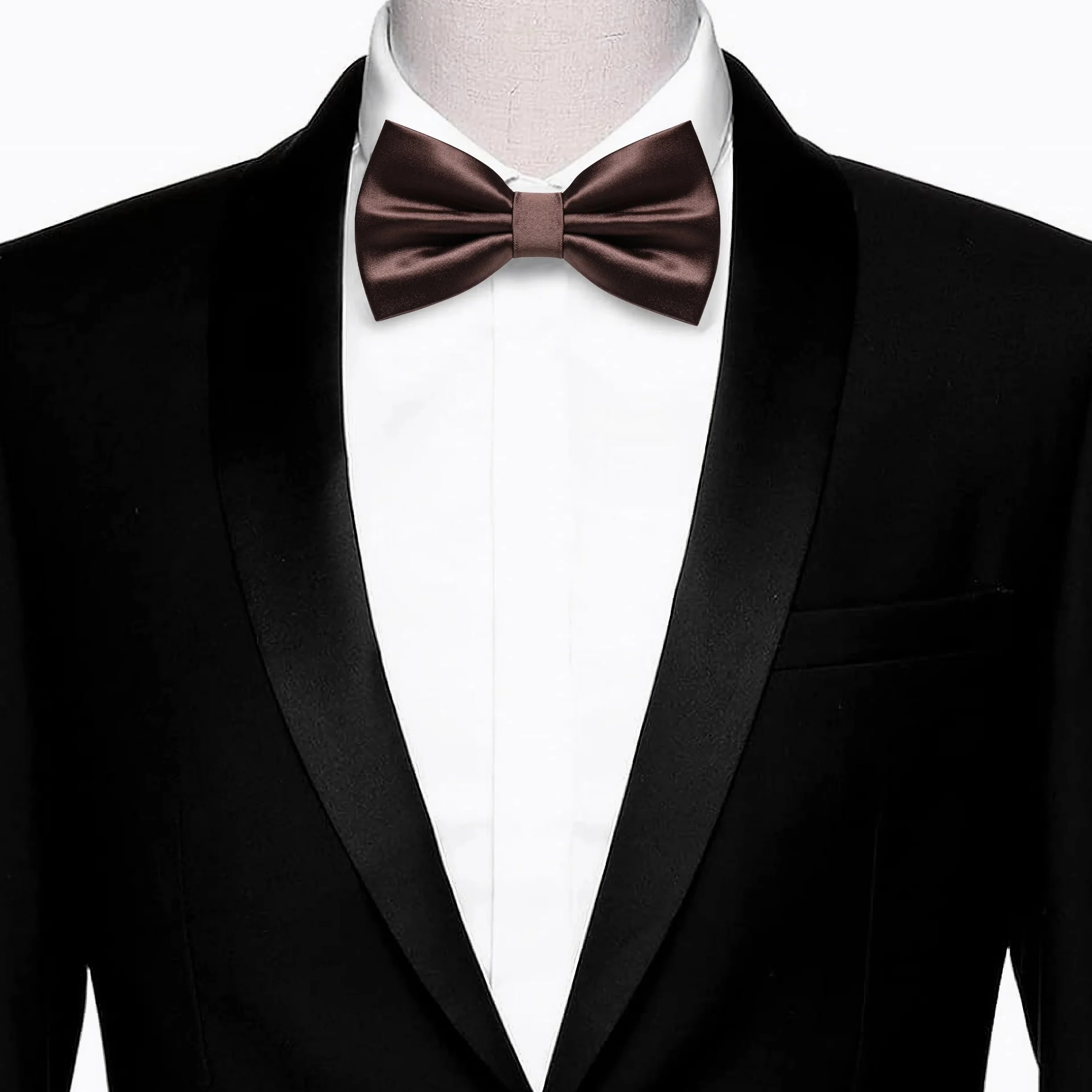 JEMYGINS Jednokolorowa, dwuwarstwowa muszka męska, wstępnie wiązana, regulowana, o wyglądzie satyny, elegancka, na wesele, imprezę, smoking, do biznesu, wielokolorowa