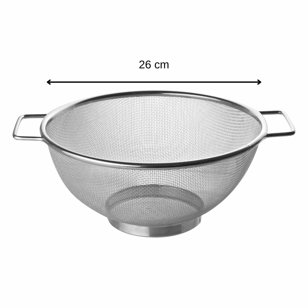 Fackelmann Sitko Ø 26 Cm Ze Stali Nierdzewnej Cedzak 2 Uchwyty Srebrny