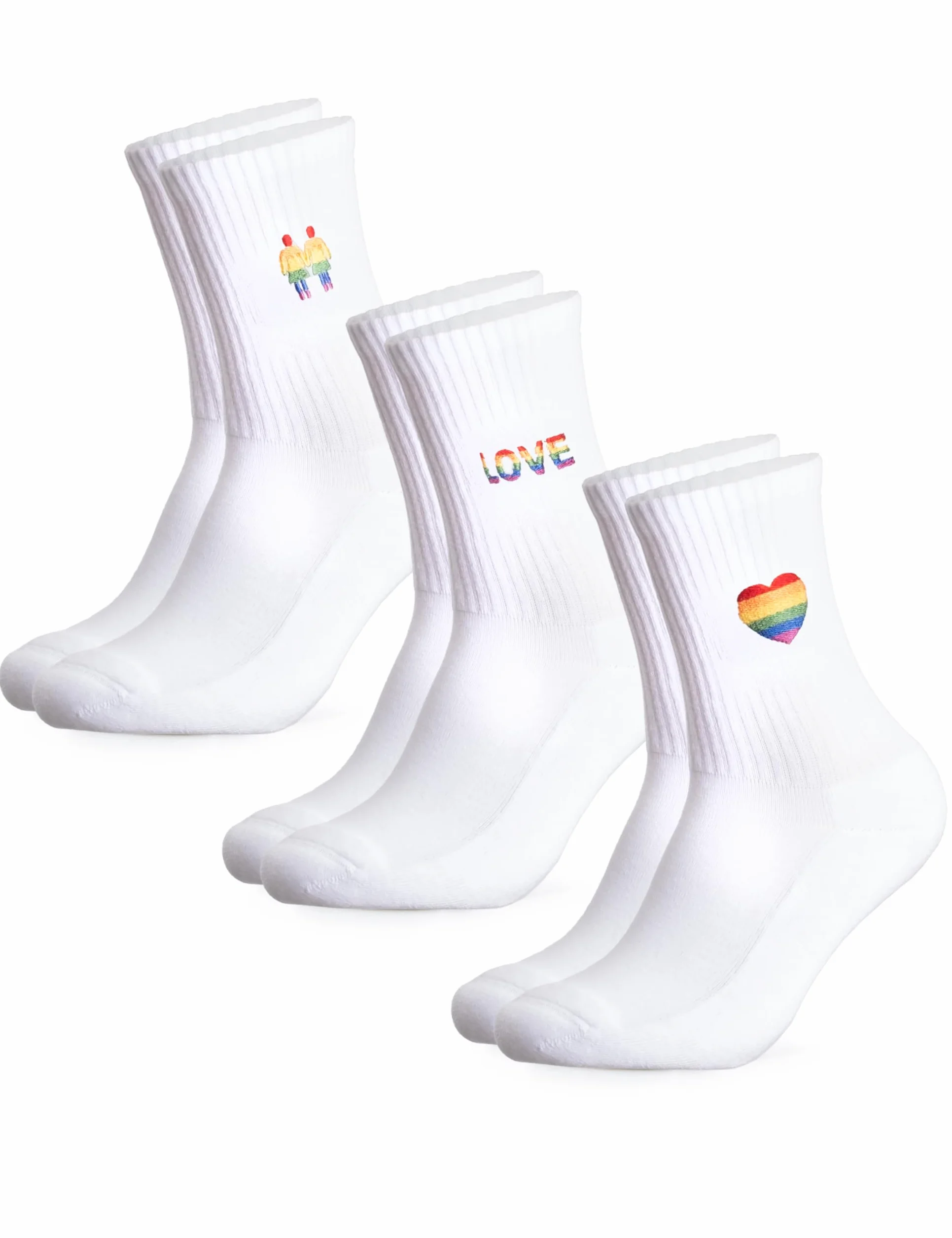 Occulto LQBTQ skarpety tenisowe damski & męskie 3 pak (model: Pride)