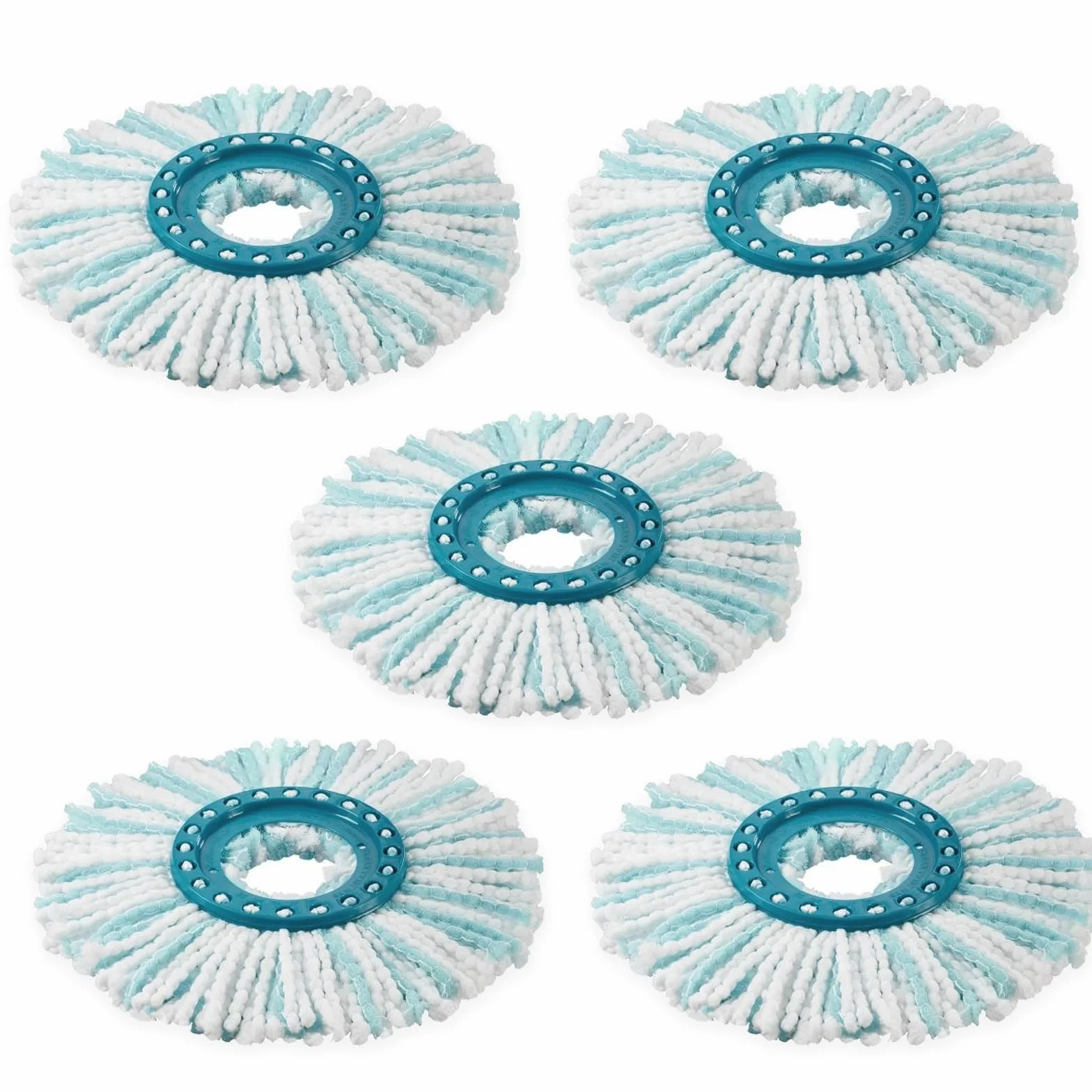 Leifheit Clean Twist Disc Mop Microset 5 sztuk wymiennych głowic 2-włóknisty system okrągłe części zamienne