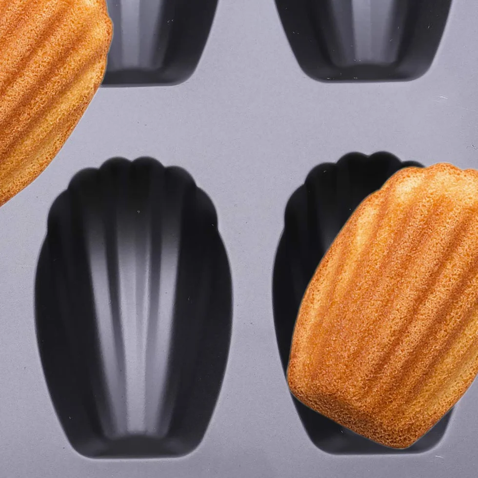 2 sztuki nieprzywierającej patelni Madeleine, 12 filiżanek wytrzymały kształt muszli forma do pieczenia ciasta.