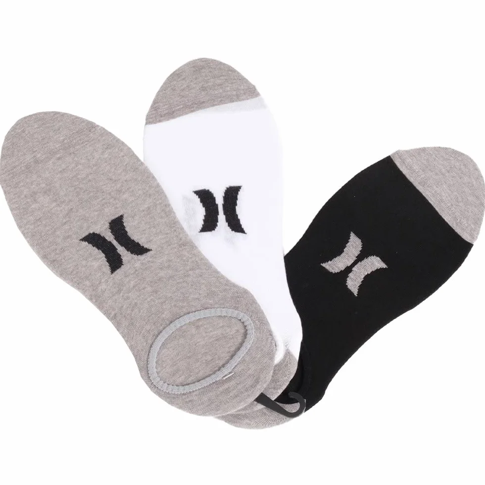 Hurley Męskie 3 szt. OAO No Show Socks, Moab, 9 sierpnia, Moab,