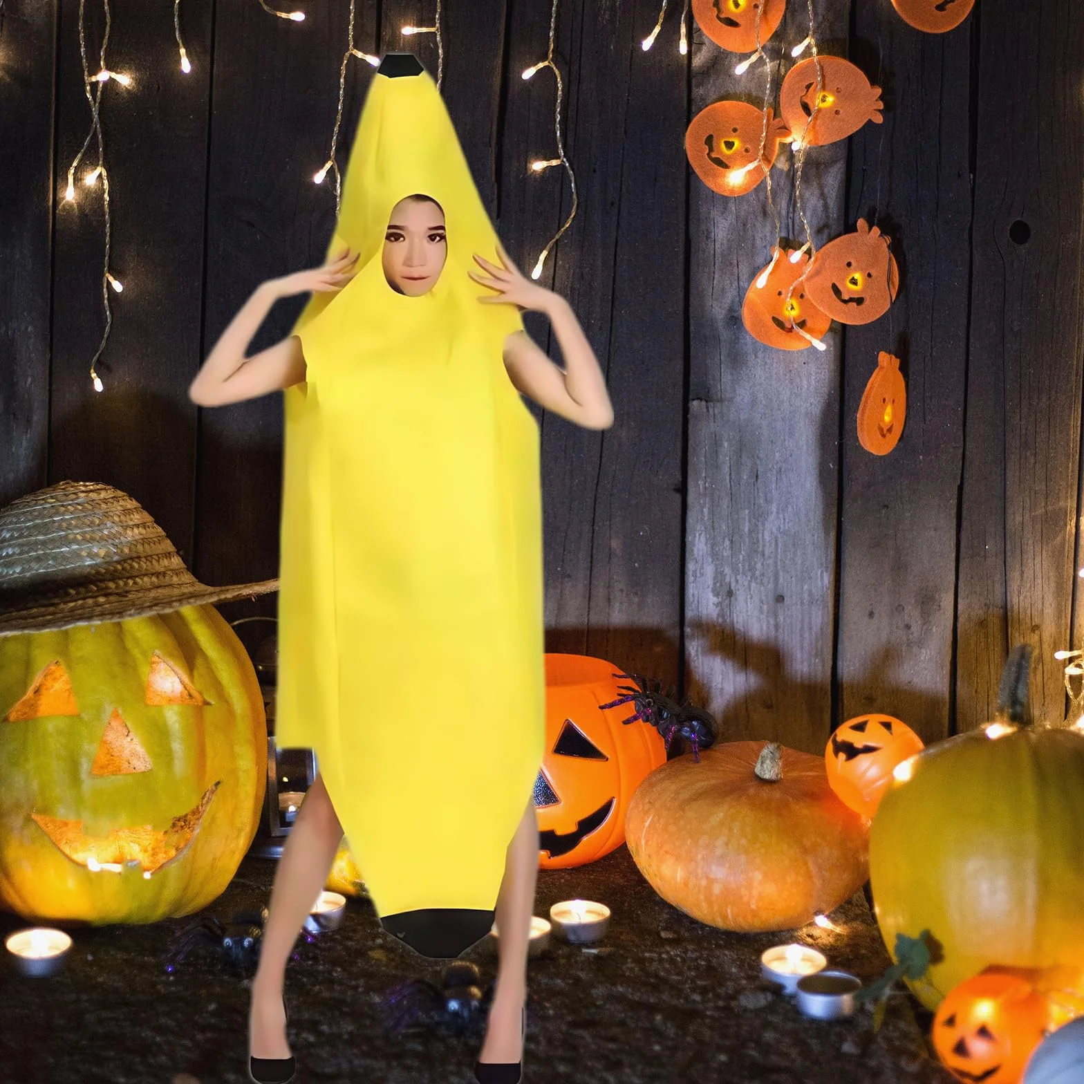 Kostium banana dla dorosłych na Halloween lekki wygodny