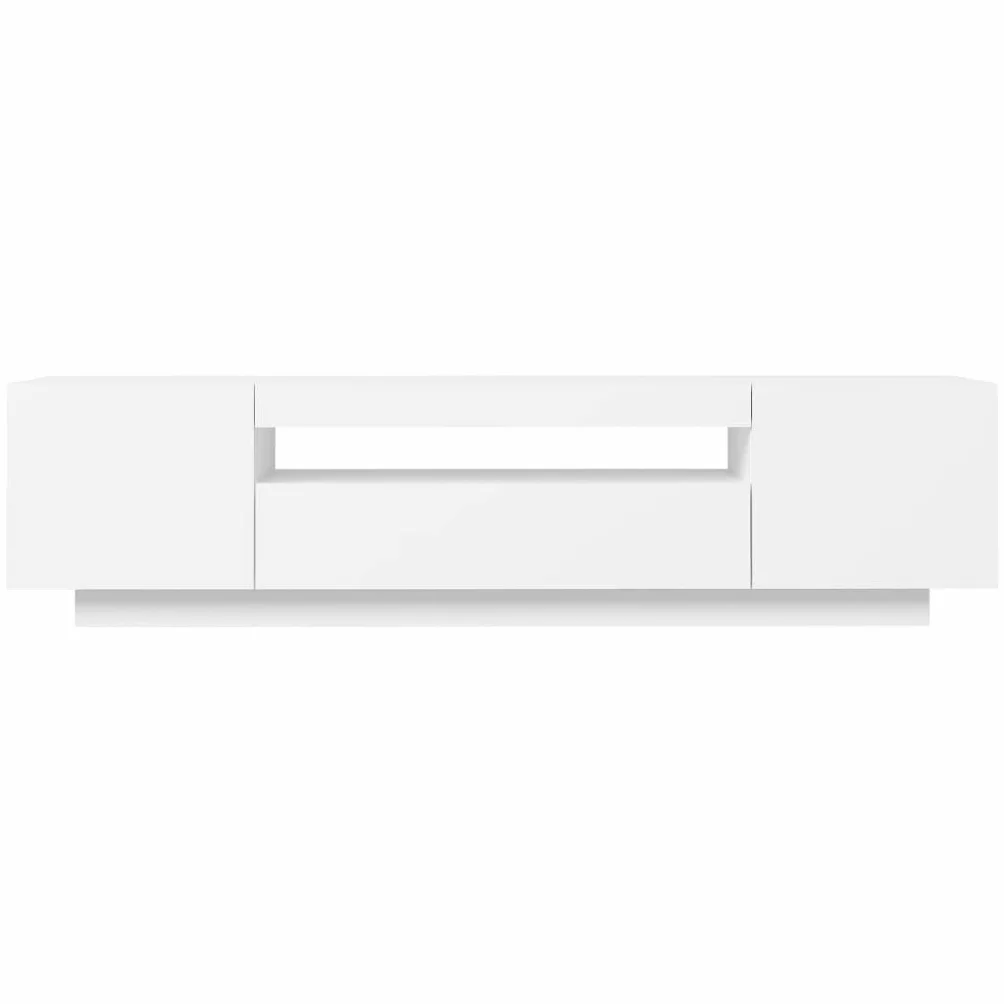 Szafka pod telewizor z oświetleniem LED, biała, 160 x 35 x 40 cm