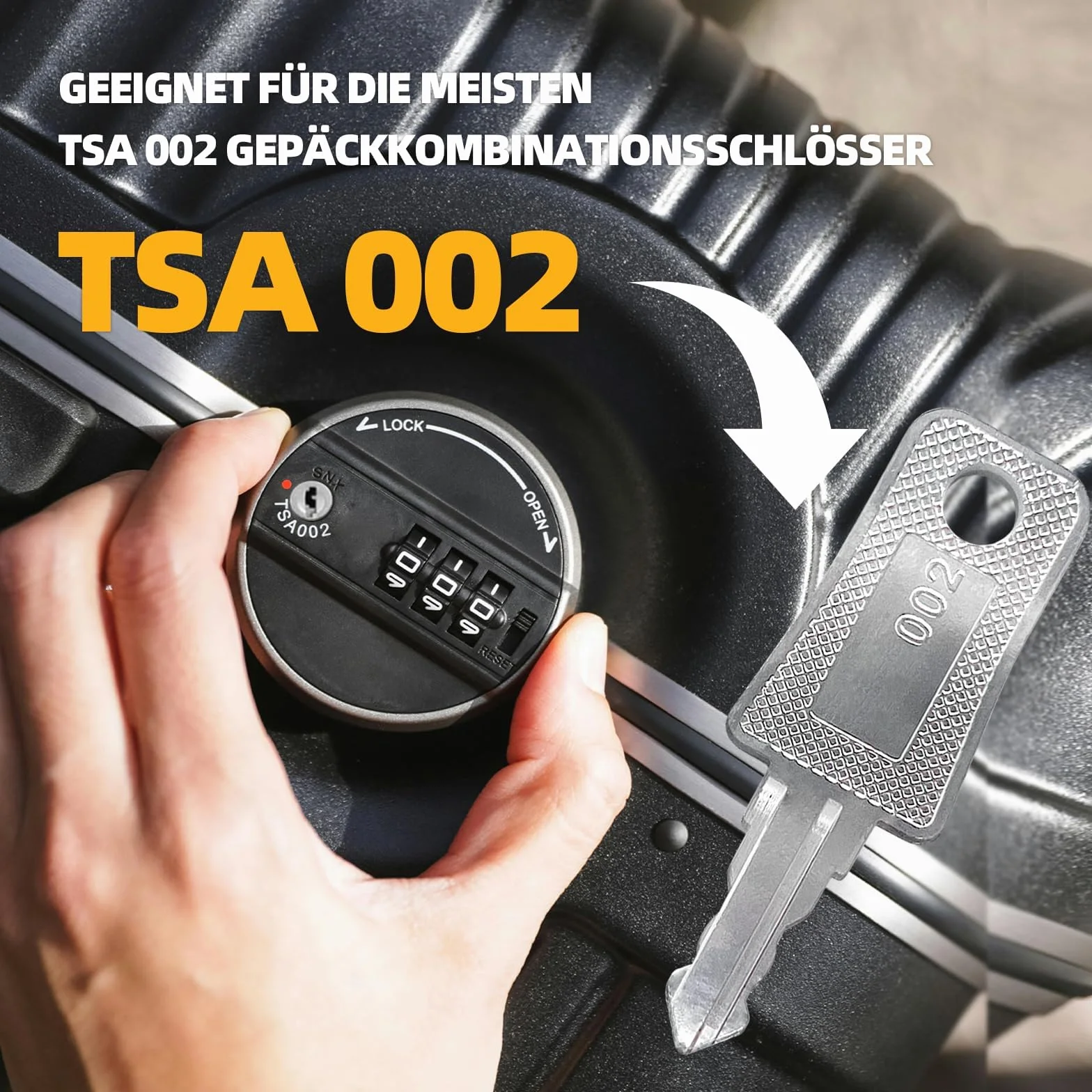 Uniwersalne klucze TSA 002 007 do zamków bagażowych, zestaw 2 kluczy