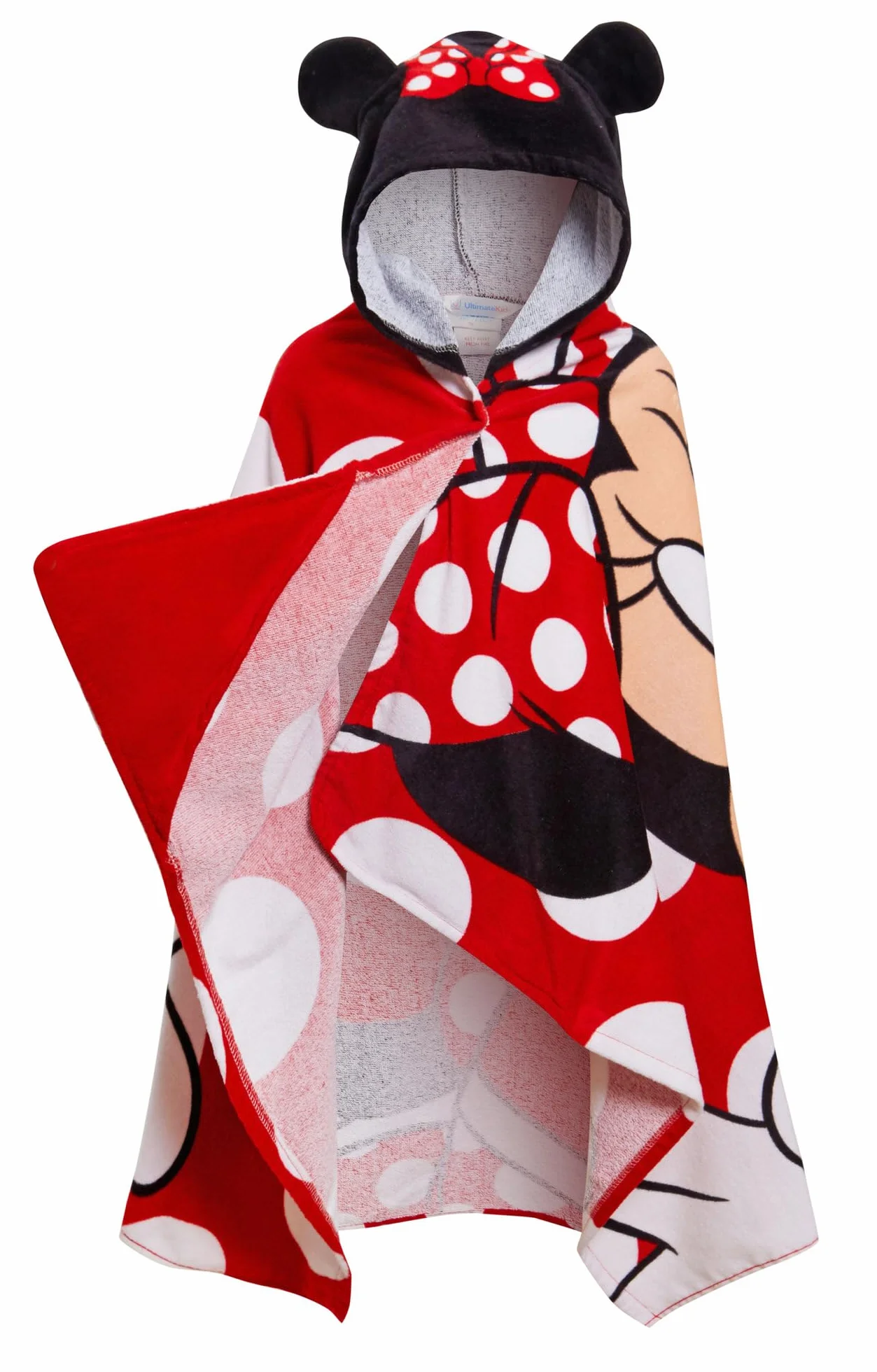 Disney Myszka Minnie ręcznik z kapturem 100% bawełna ponczo plażowy kąpielowy dla dzieci