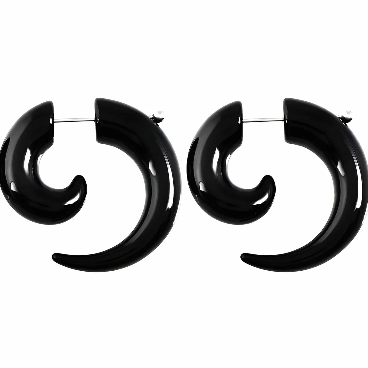1 para 3 mm (8 G) czarny akrylowy wir spirala plemienne fałszywe stożki miernik rozciągacze gage zestaw do rozciągania tunele do uszu kolczyki zatyczki zestaw do piercingu ciała biżuteria