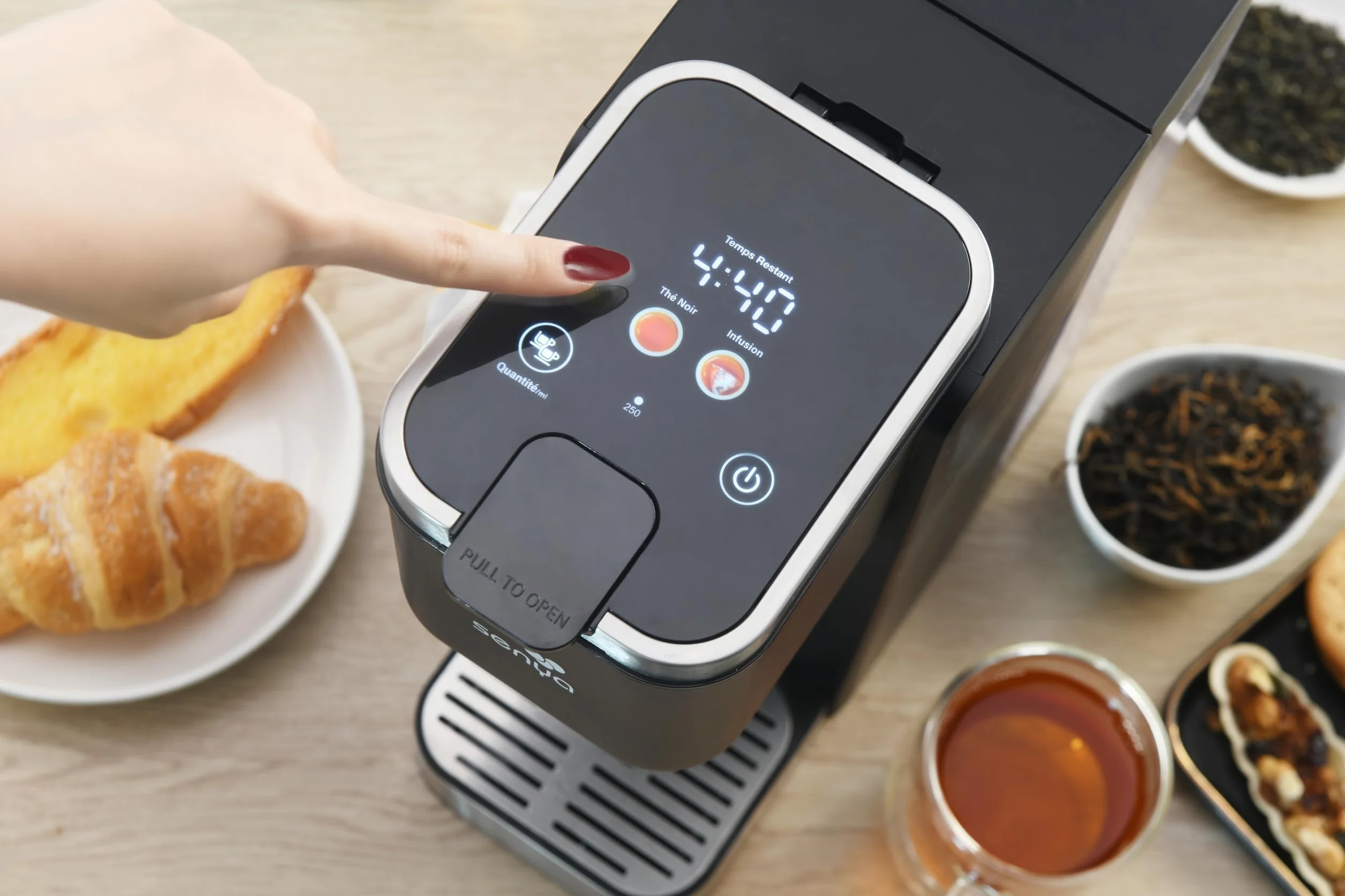 SENYA Ekran dotykowy czajnik elektryczny Time Pro 1,2 l 1000 W automatyczne odkamienianie
