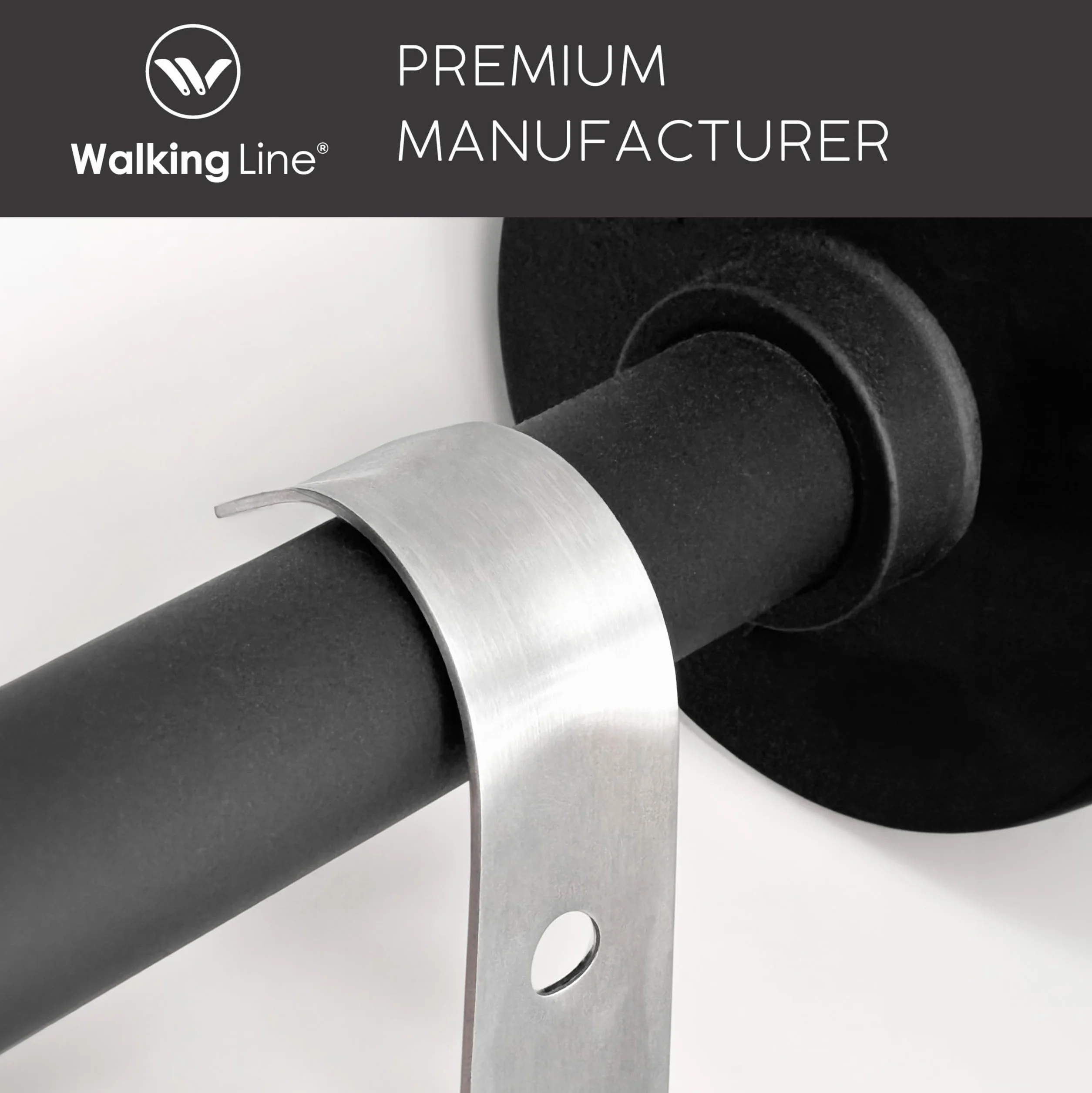 Walking Line® Edelstahl Schuhlöffel 42cm lang - Premium Schuhanzieher aus Metall - Schuhlöffel kurz - Schuhlöffel Metall kurz - Schuhanzieher kurz aus Edelstahl - Schuhlöffel Metall - Schuhlöffel kurz