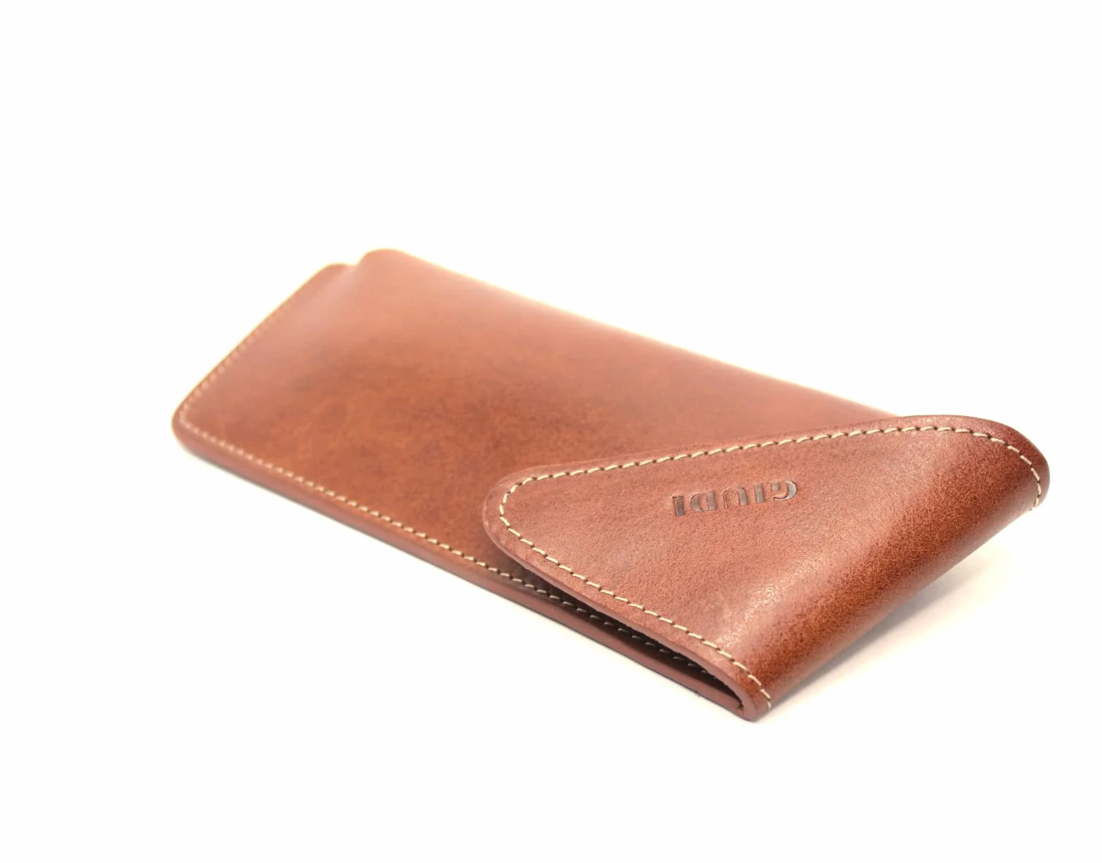 Generisch GIUDI ® etui na okulary, skóra, koniak, 19x10x2,5