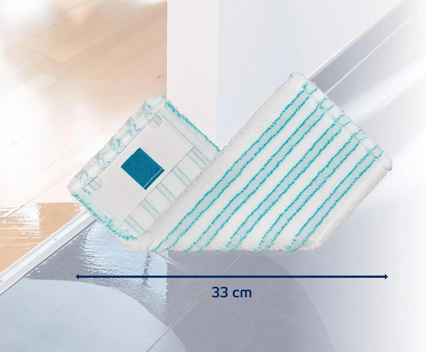 Leifheit Zapasowa osłona wycieraczki do mopa Twist M Ergo Micro Duo, 2 wymienne głowice z mikrofibry, szerokość 33 cm