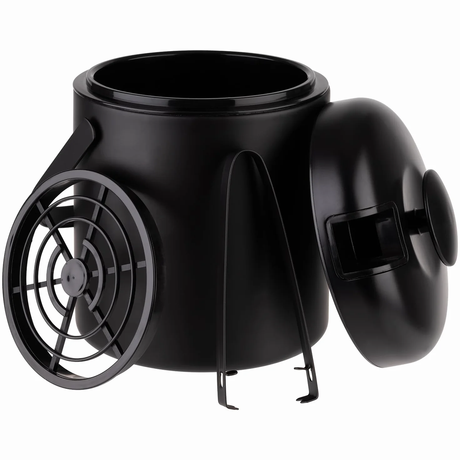Zestaw wiaderek na lód APS 36016 czarny Ø 14 cm wys. 22 cm 1,3 l