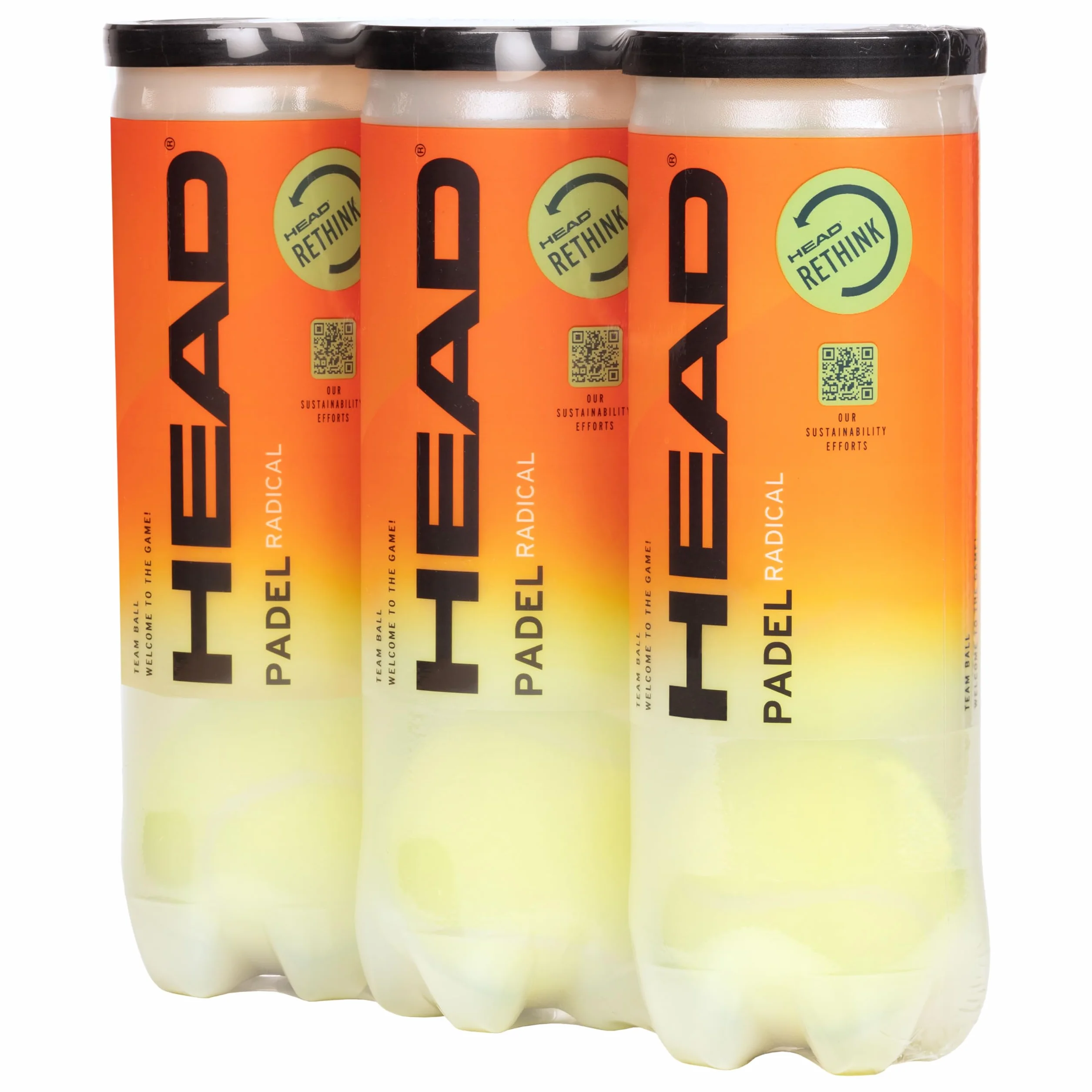 HEAD Piłki Tenisowe 3x3B Padel Radical