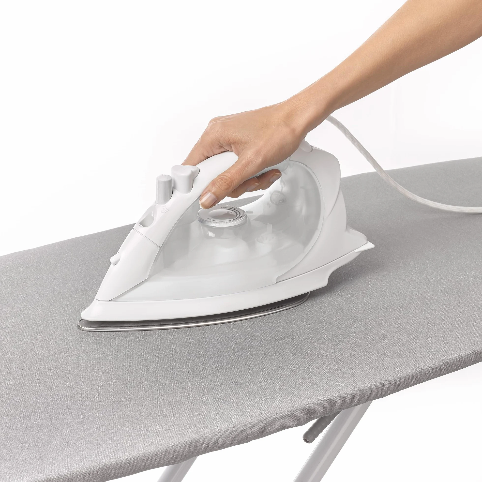 Rayen | Uniwersalny pokrowiec na deskę do prasowania | Pokrowiec do prasowania EasyClip Adjustment | 3 warstwy: pianka i tkanina 100% bawełniana | Rozmiar: 130 x 47 cm | Niebiesko-biały nadruk
