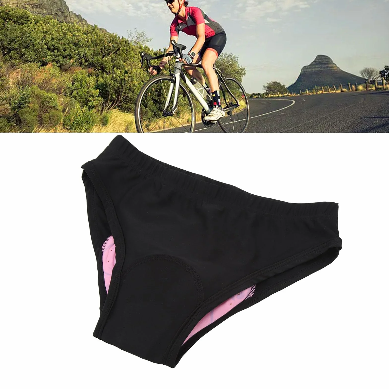 Tbest Damska bielizna rowerowa 3D wyściełane spodenki rowerowe szybkoschnące oddychające damskie majtki rowerowe amortyzacja spodenki rowerowe bielizna czarna