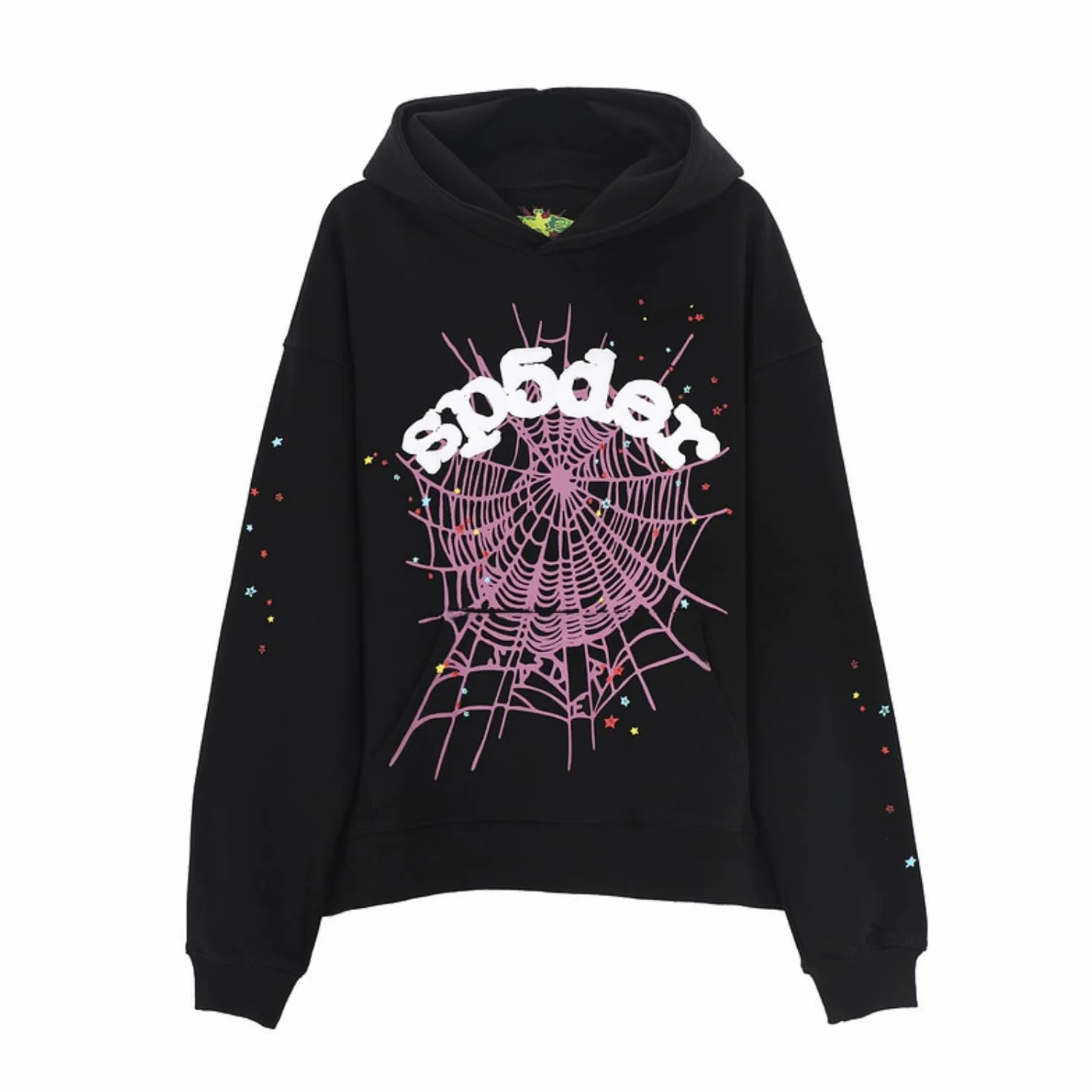 Punk Męska bluza z kapturem Y2K Spider Web Star Print, sweter z długim rękawem, bluza z kapturem, swetry, odzież sportowa