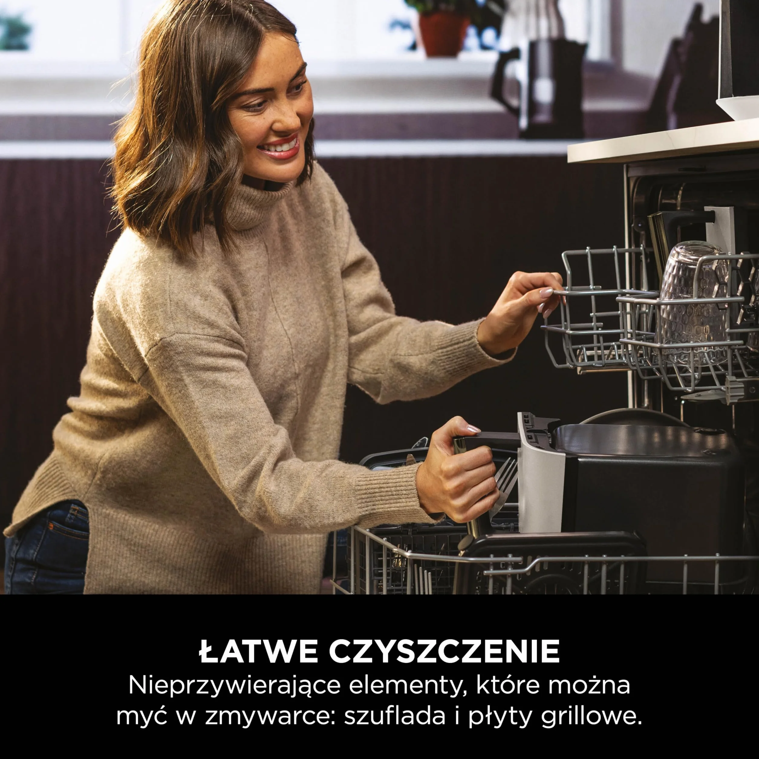 Ninja MAX Dwustrefowa frytkownica, 2 szuflady, 9,5 l, zero oleju, Air Fry, Max Crisp, Roast, Bake, Reheat, Dehydrate, nieprzywierające kosze do mycia w zmywarce, Złoty odcień kamienia, DZ400EUSTGD