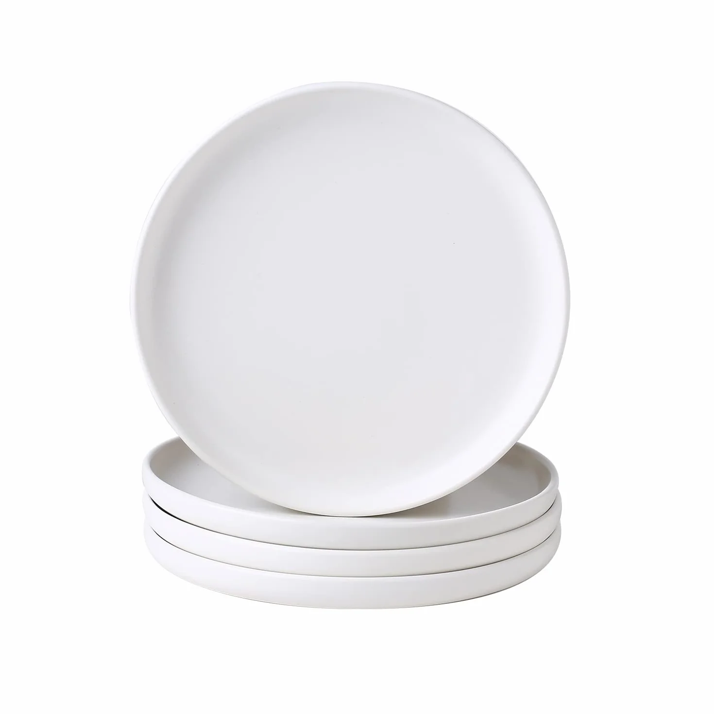 Ceramiczne talerze do przystawek 15 cm, zestaw 4 małych talerzy deserowych mini, kompatybilne z kuchenką mikrofalową i piekarnikiem, talerze na przekąski, chleb, masło, desery, ciasto