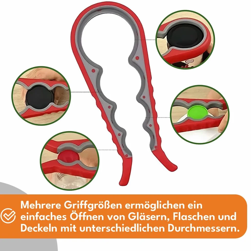 KRUMAD Uniwersalny otwieracz do słoików i butelek, ergonomiczny antypoślizgowy uchwyt
