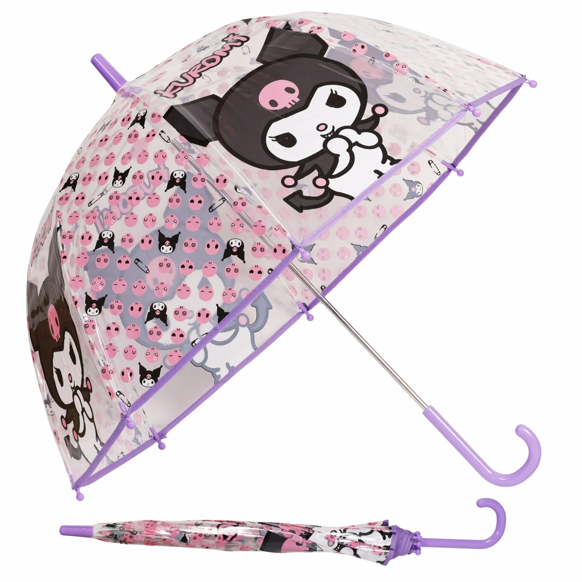 Kids Licensing parasol na deszcz, przezroczysty, 46 cm, dzwon, Kuromi