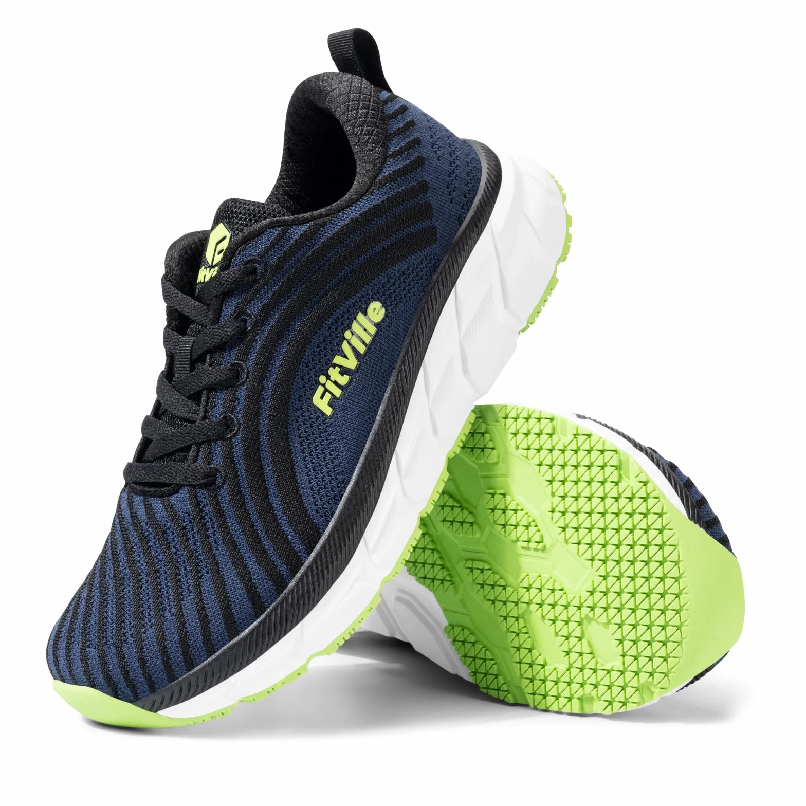 Fitville Extra Wide Buty Do Biegania Męskie Buty Do Biegania Amortyzowane Buty Sportowe Lekkie, Oddychające Trampki Tenisówki Fitness Buty Do Chodzenia V2