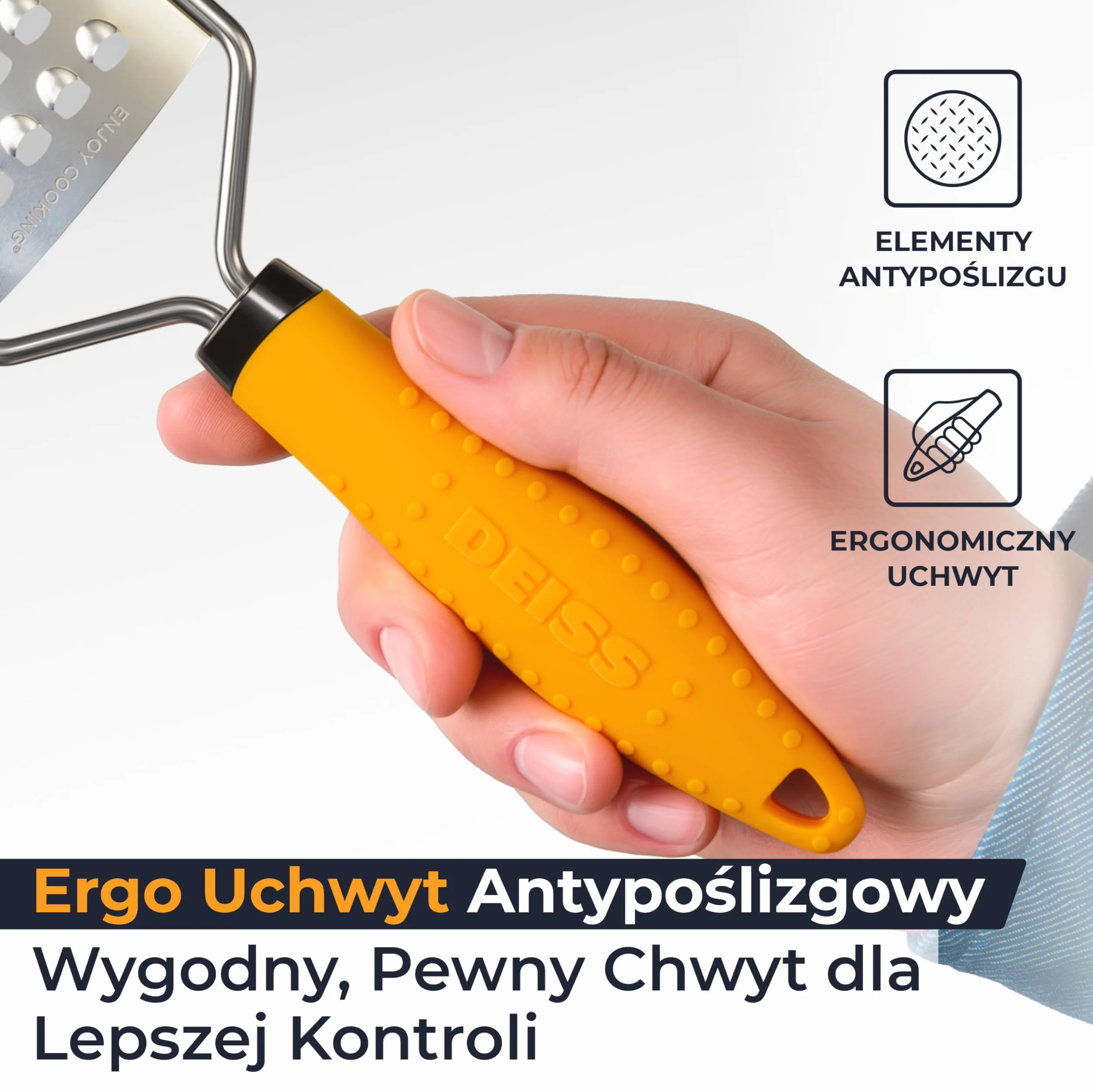 Tarka Gruboziarnista Deiss PRO do Sera Stal Nierdzewna Antypoślizgowy Uchwyt Zmywarka