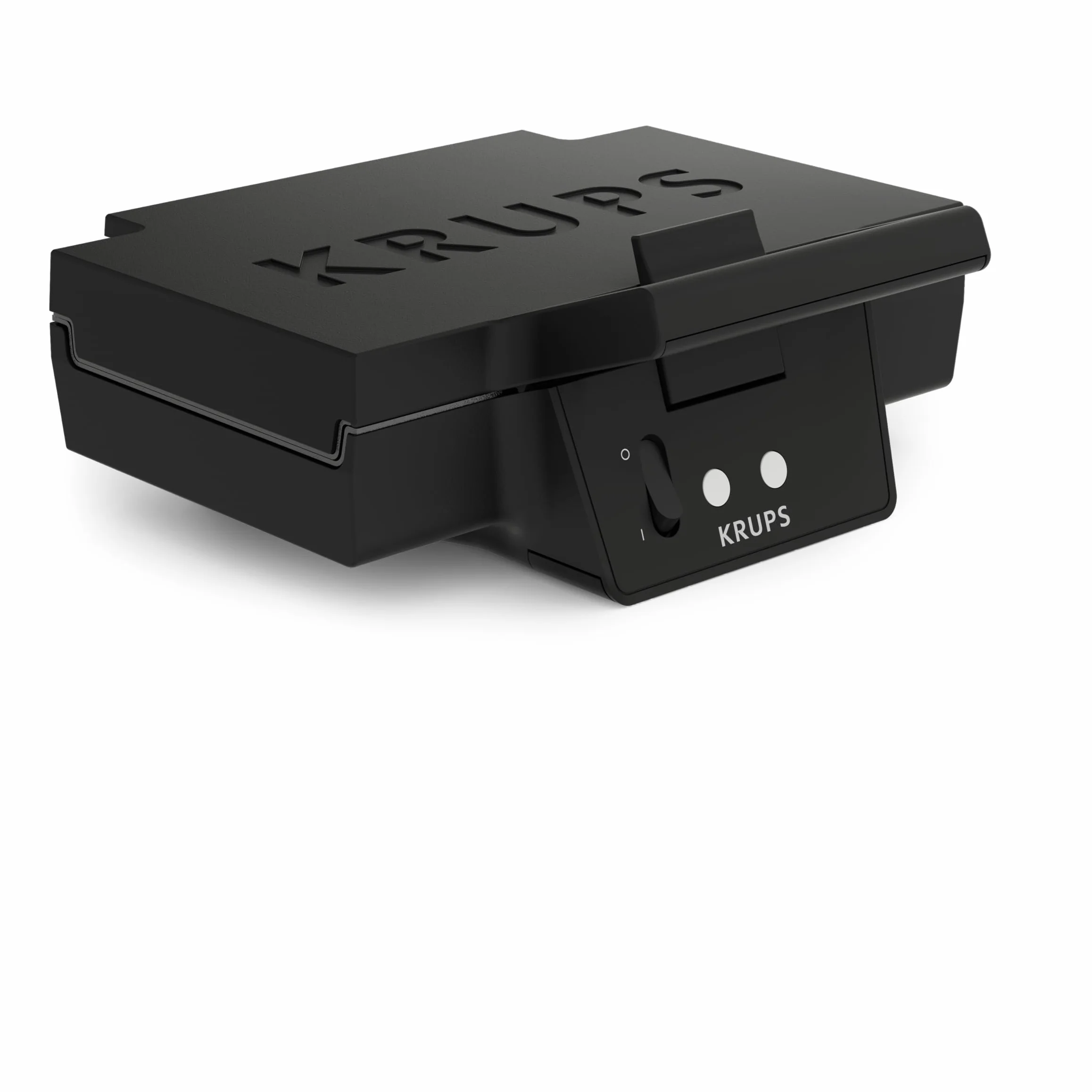 Krups FDK461 Iconic Opiekacz do kanapek, moc 850 W, płyty nieprzywierające z powłoką ceramiczną, ikoniczne wzornictwo, pionowe przechowywanie, przyjazny dla użytkownika, czarny