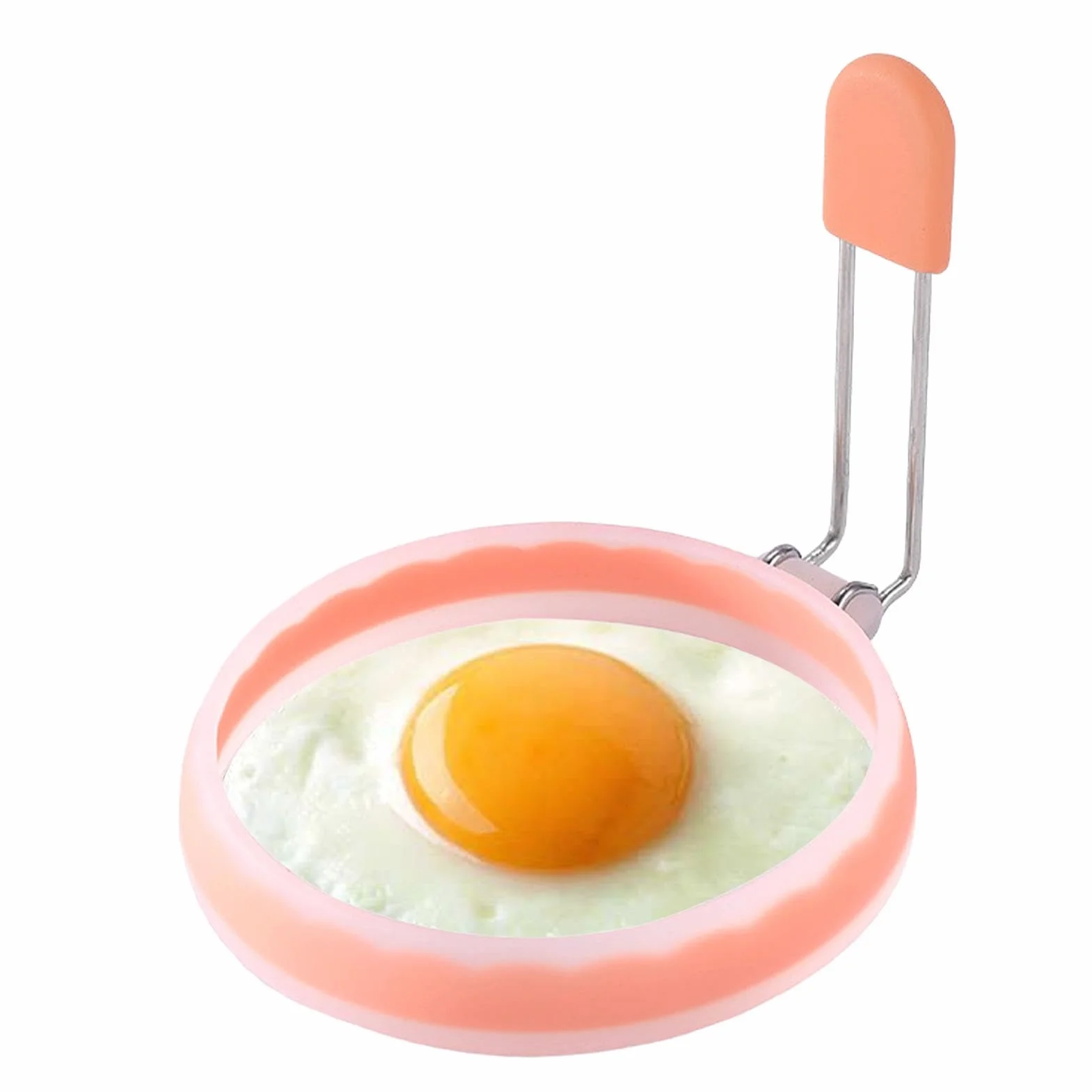 Silicone Egg Rings Non-Stick Round Egg Ring Mold Portable Frying Egg Cooking Rings For Breakfast Sandwiches