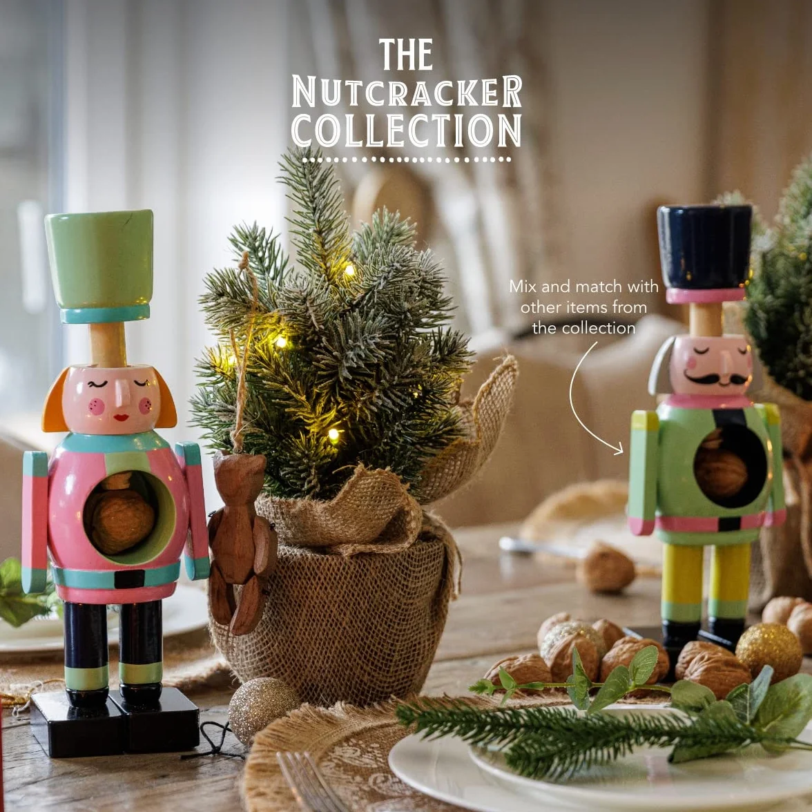 KitchenCraft KCXMNUTLADY Kolekcja Dziadek do orzechów Drewniany dziadek do orzechów, Kobieta, Oznaczony Prezent, Drewno, Mieszane
