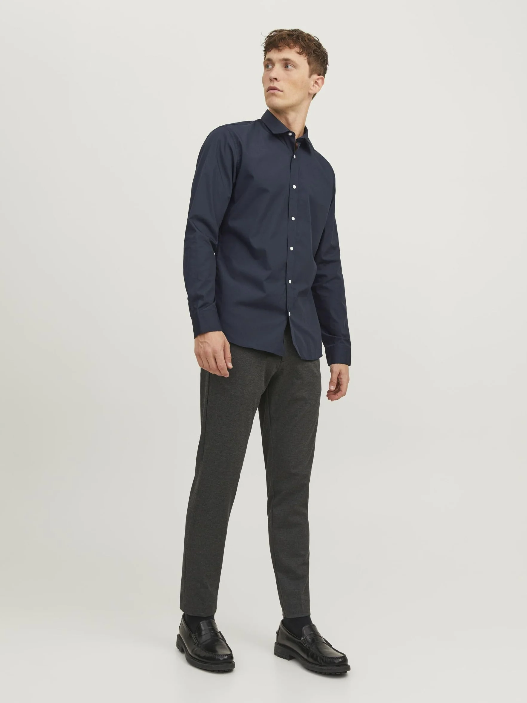 JACK & JONES Koszula Mężczyźni Jjjoe Shirt Ls Plain