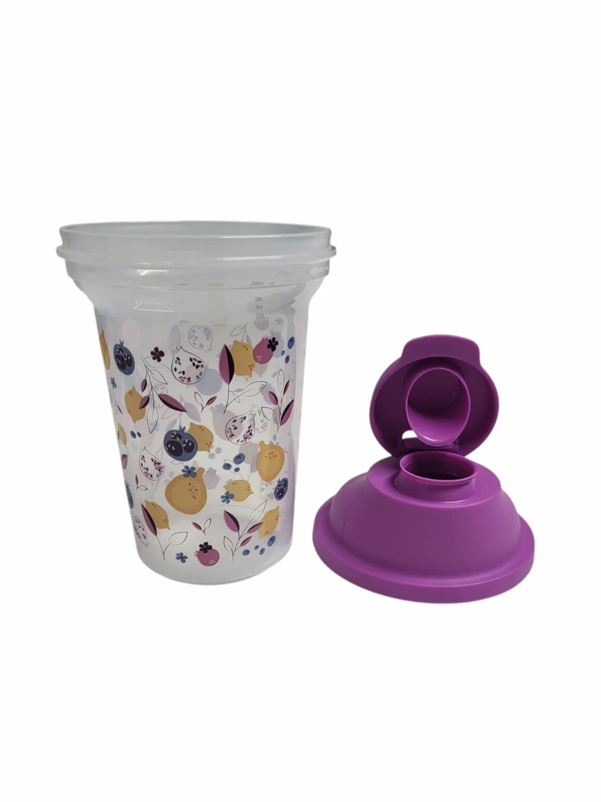 Tupperware Mix-Fix mały Shaker 350 ml przezroczysty liliowy