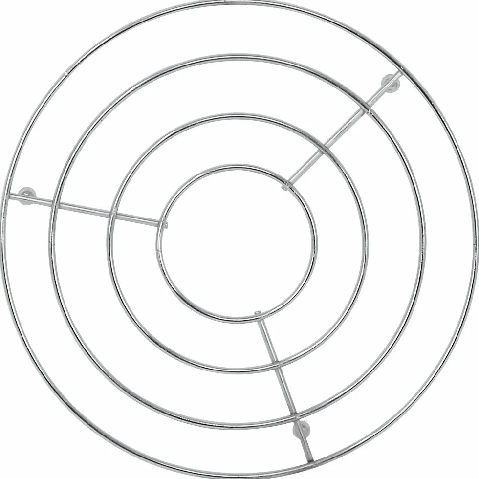 COM-FOUR® 2x podstawki metalowe - okragla podstawka do garnków, patelni lub czajników - Ø 20 cm (2 sztuki - kolor srebrny)